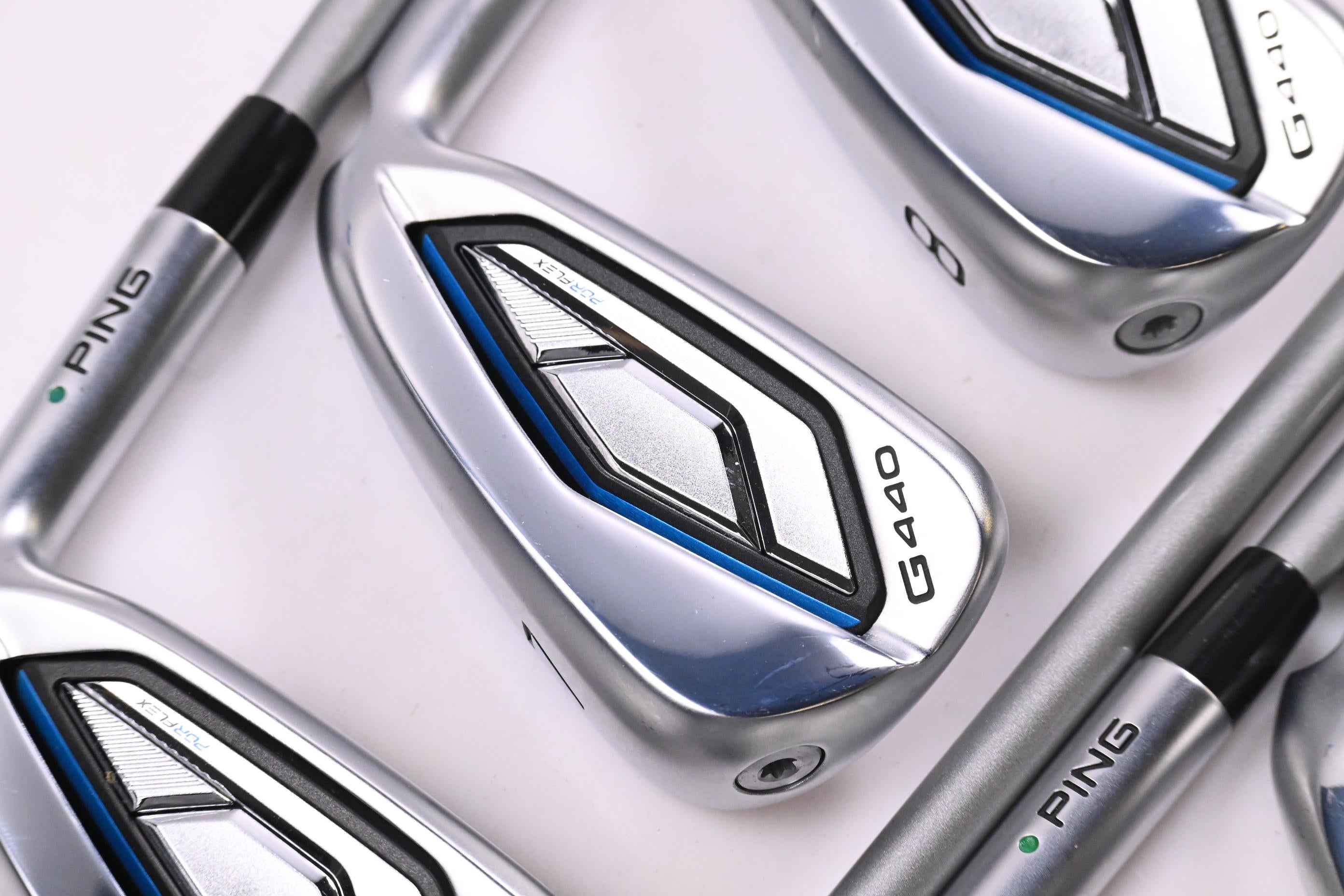 Ping G440 Irons / 6-PW+GW+SW / Green Dot / Senior Flex Ping Alta Quick 45 Shafts