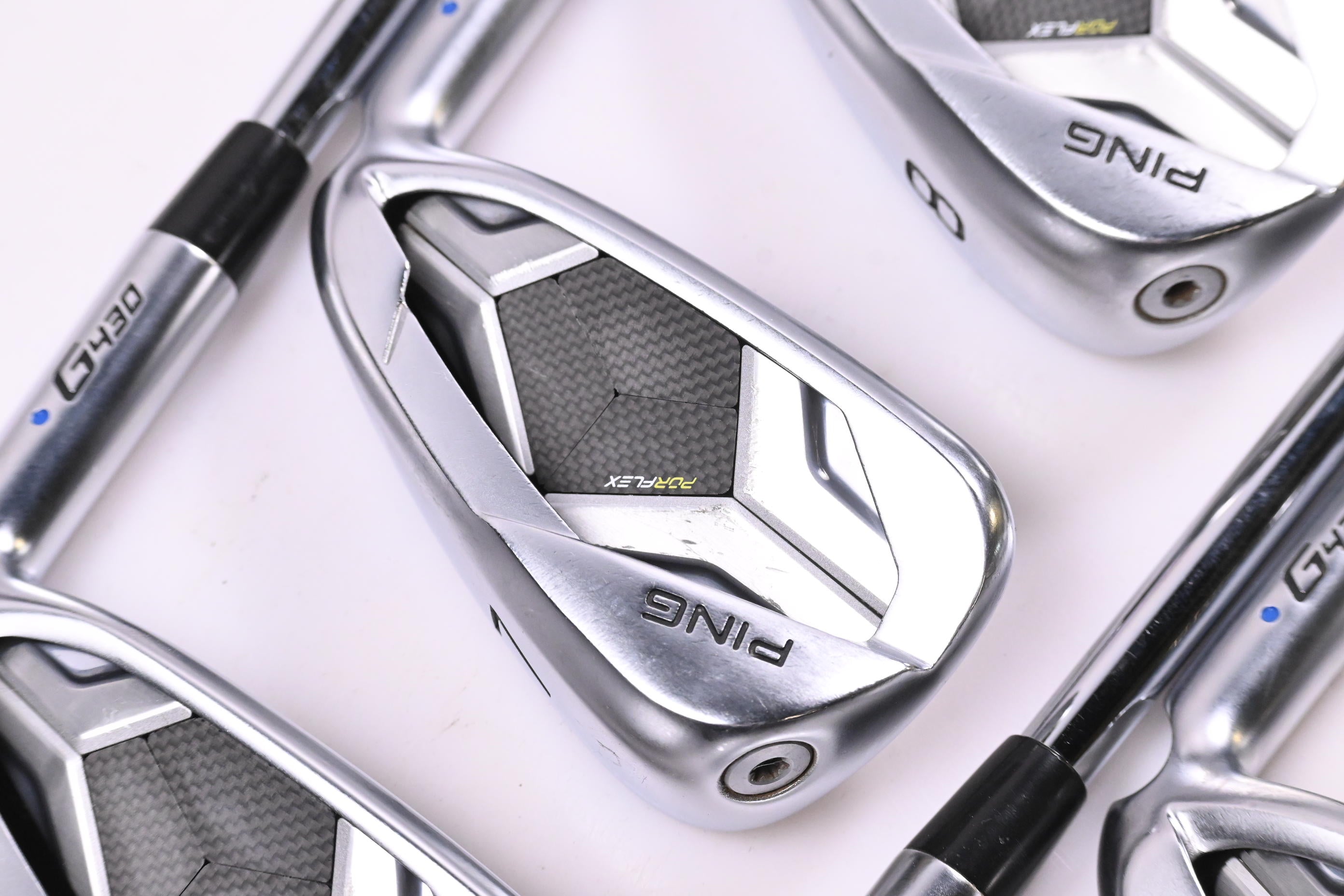 Ping G430 Irons / 6-PW+45° / Blue Dot / Regular Flex Ping AWT 2.0 Shafts