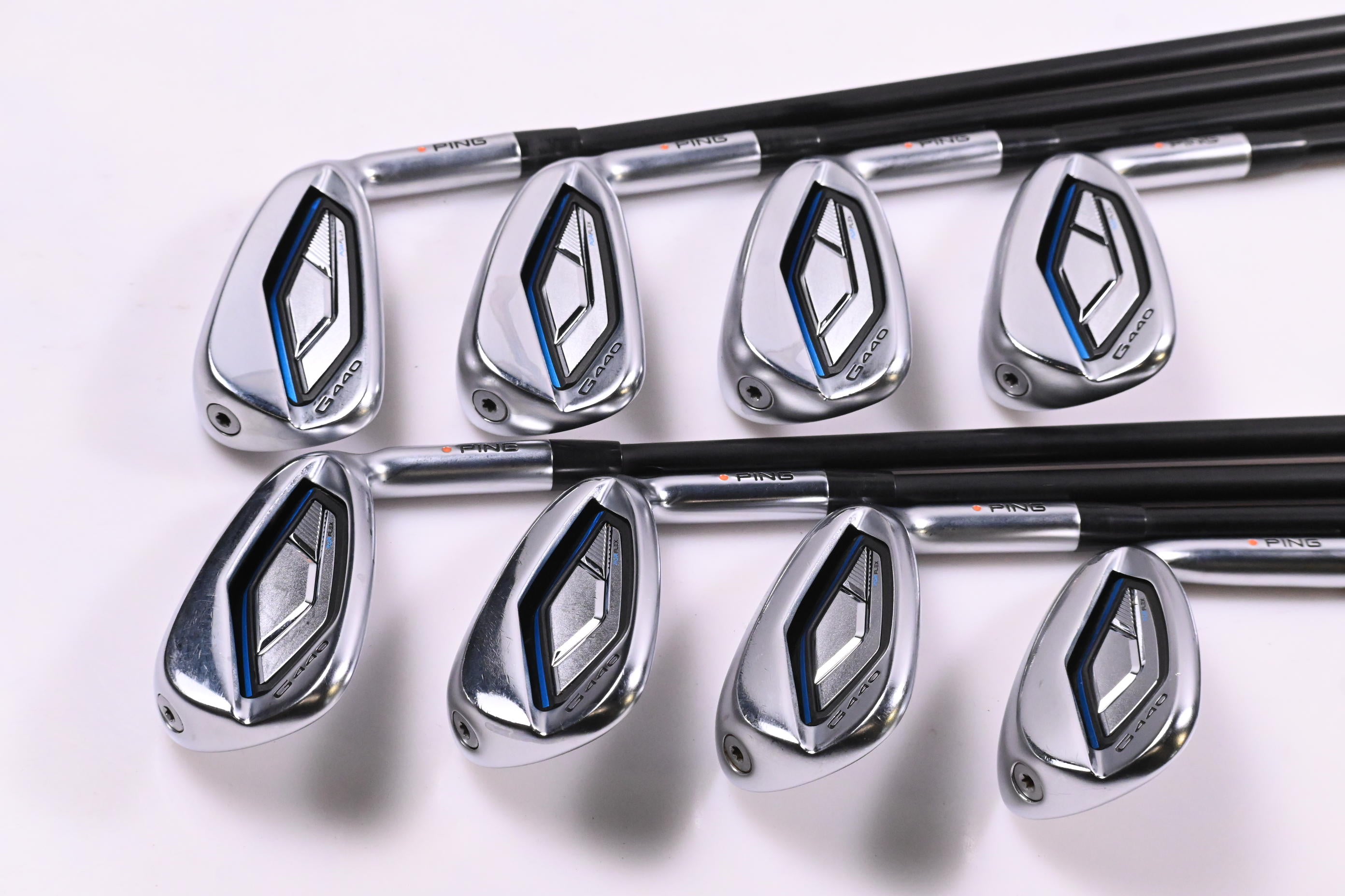 Ping G440 Irons / 6-PW+UW+52°+56° / Ornage Dot / Regular Flex Ping ALTA CB Blue