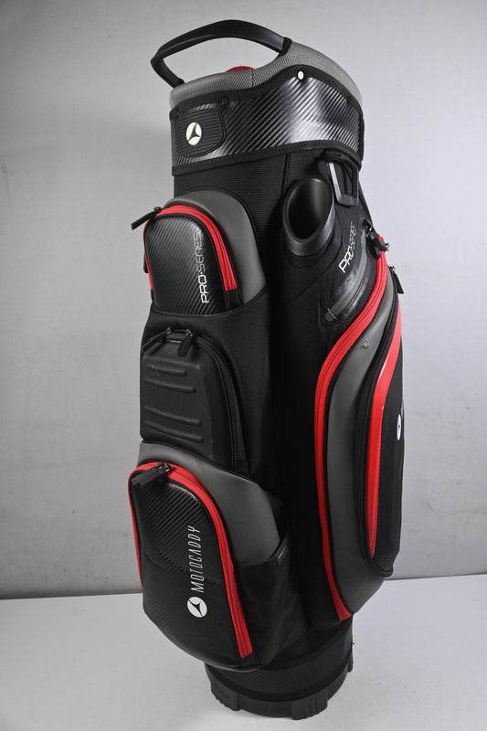 Motocaddy Pro Series Cart Bag / 14-Way Divider / Black, Grey & Red