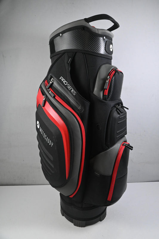 Motocaddy Pro Series Cart Bag / 14-Way Divider / Black, Grey & Red