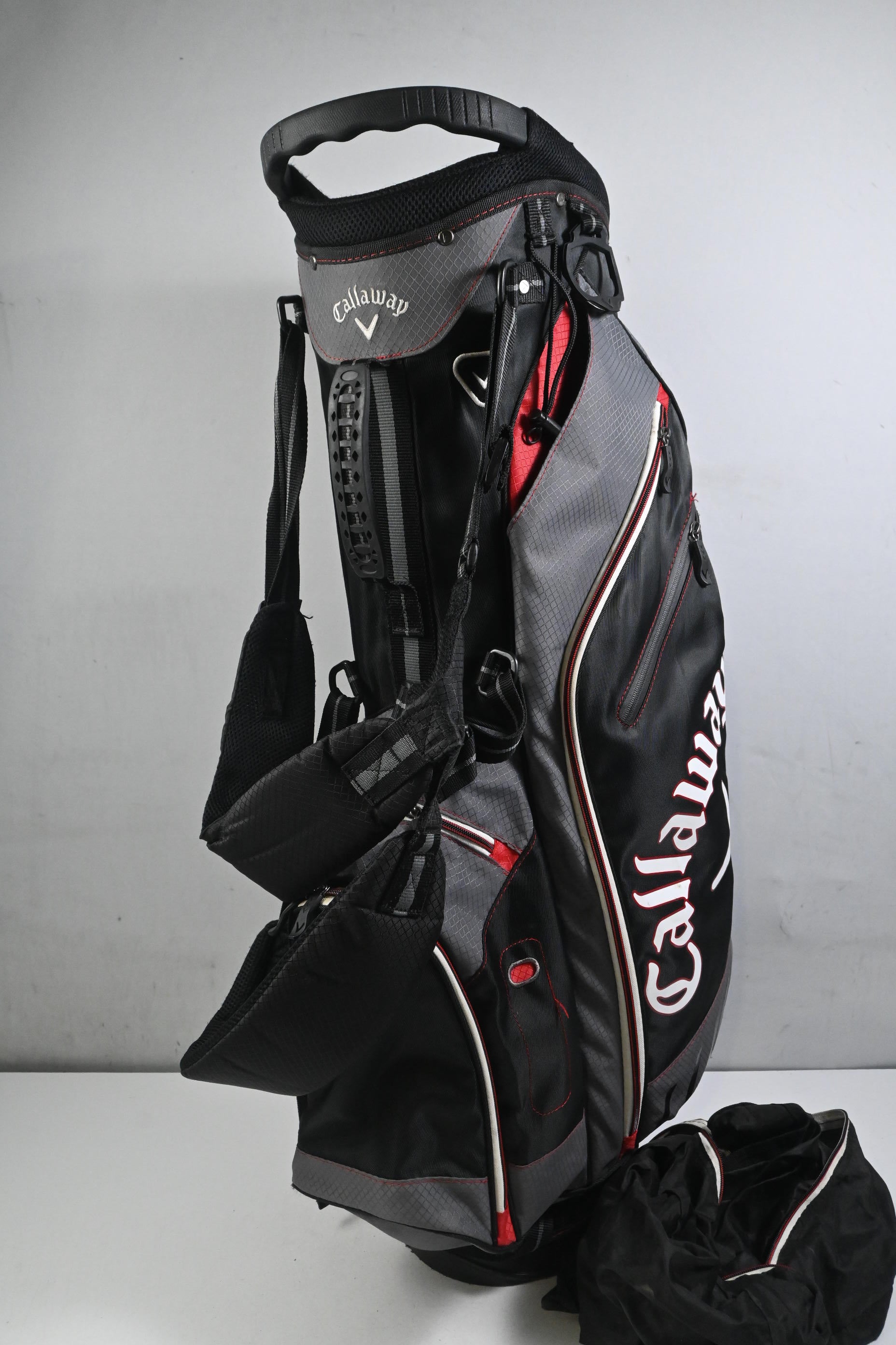 Callaway Stand Bag / 5-Way Divider / Grey, Black & Red
