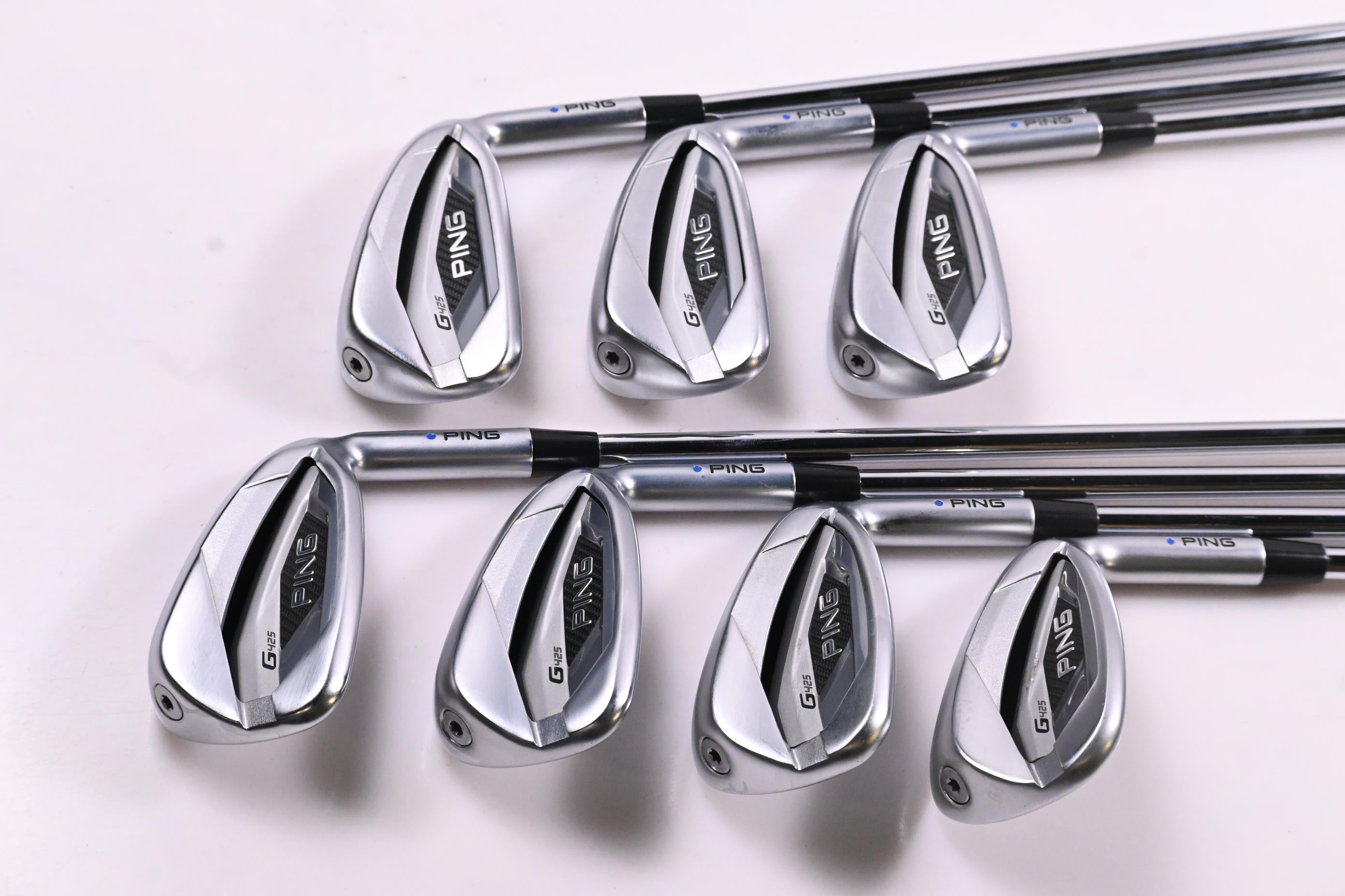 Ping G425 Irons / 5-PW+SW / Blue Dot / Regular Flex Ping AWT 2.0 Shafts
