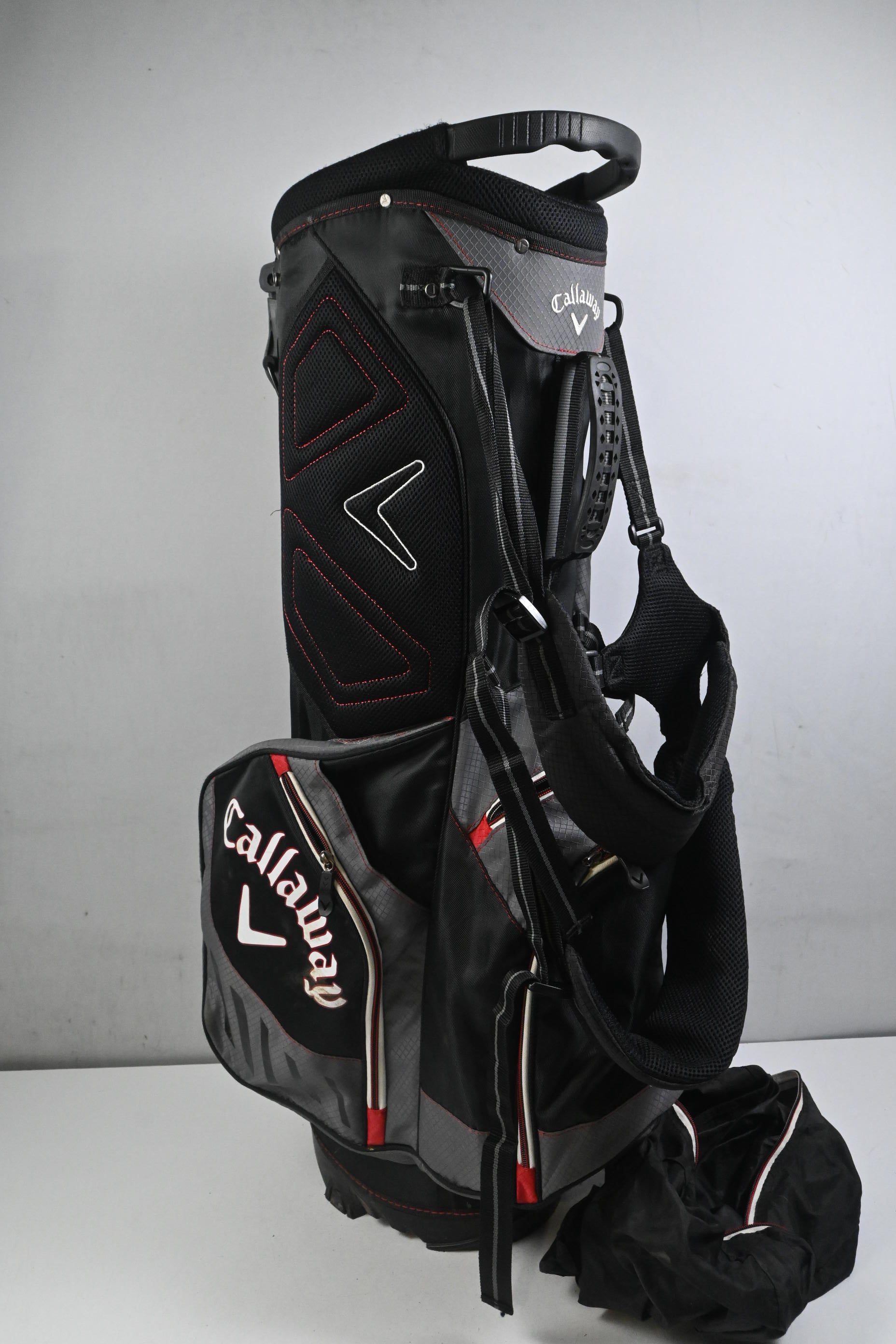 Callaway Stand Bag / 5-Way Divider / Grey, Black & Red