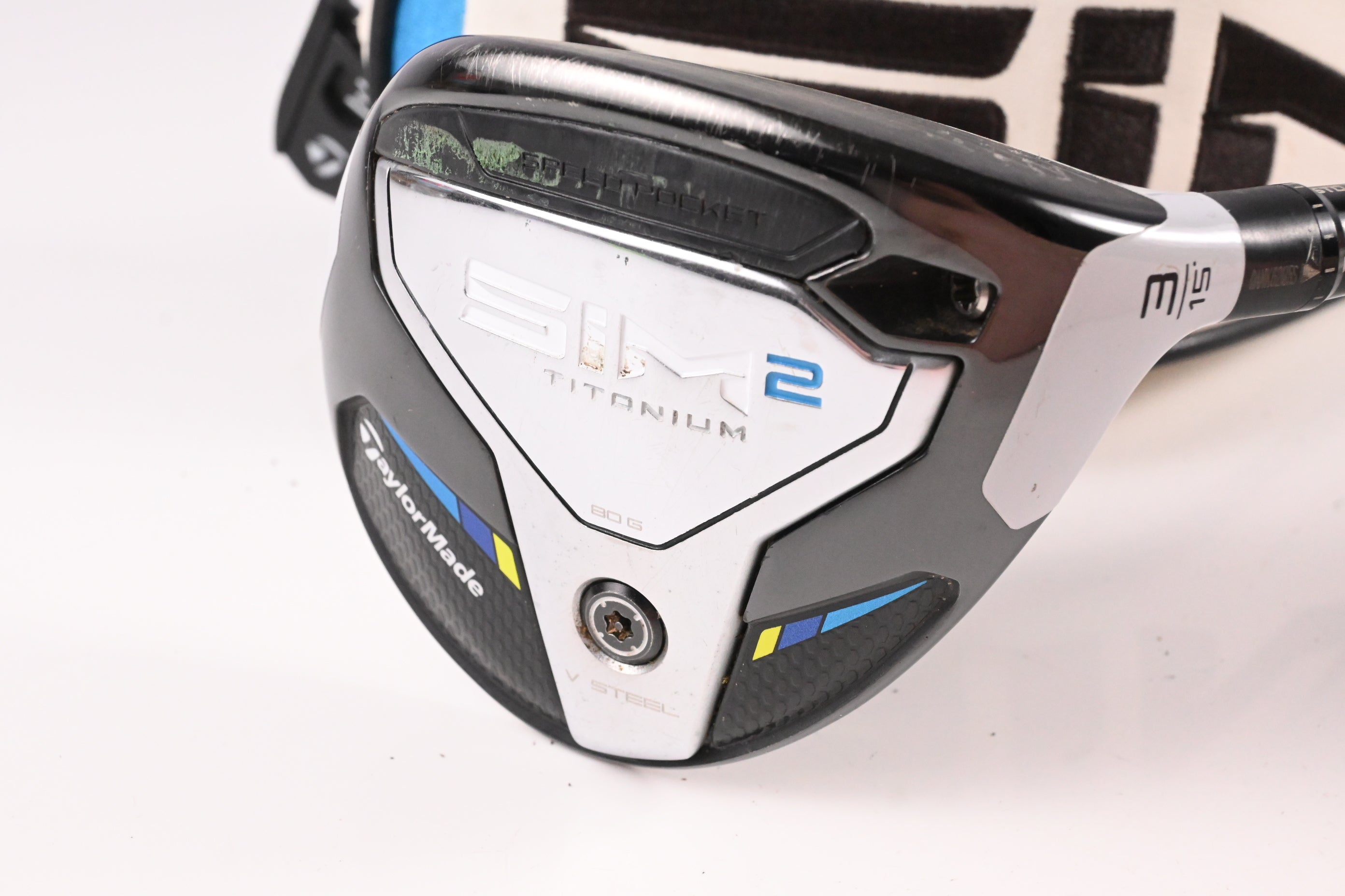 Taylormade SIM2 Ti #3 Wood / 15 Degree / Stiff Flex Tensei AV Blue 65 Shaft