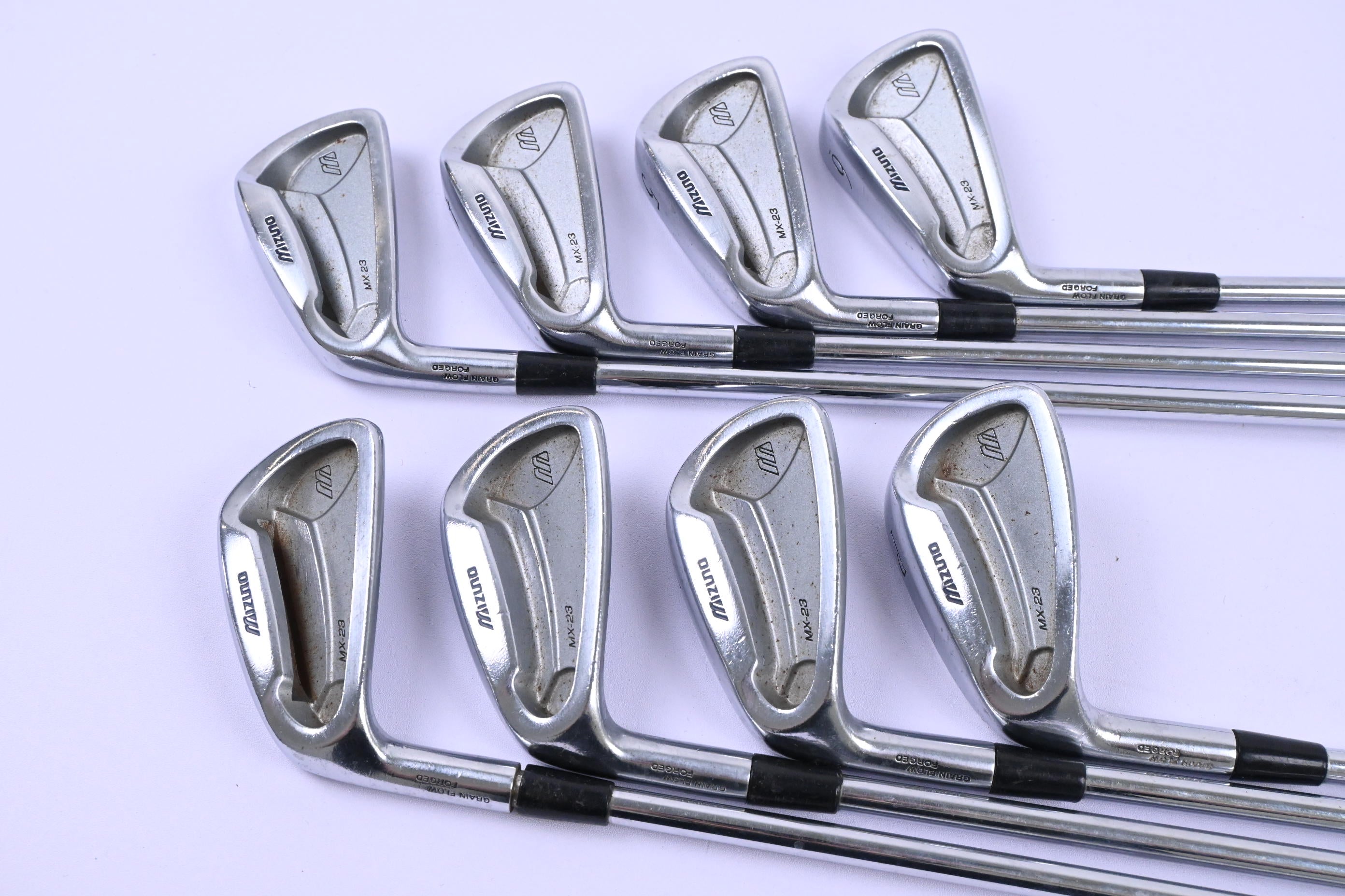 Left Hand Mizuno MX-23 Irons / 3-PW / Regular Flex Dynamic Gold Lite Shafts