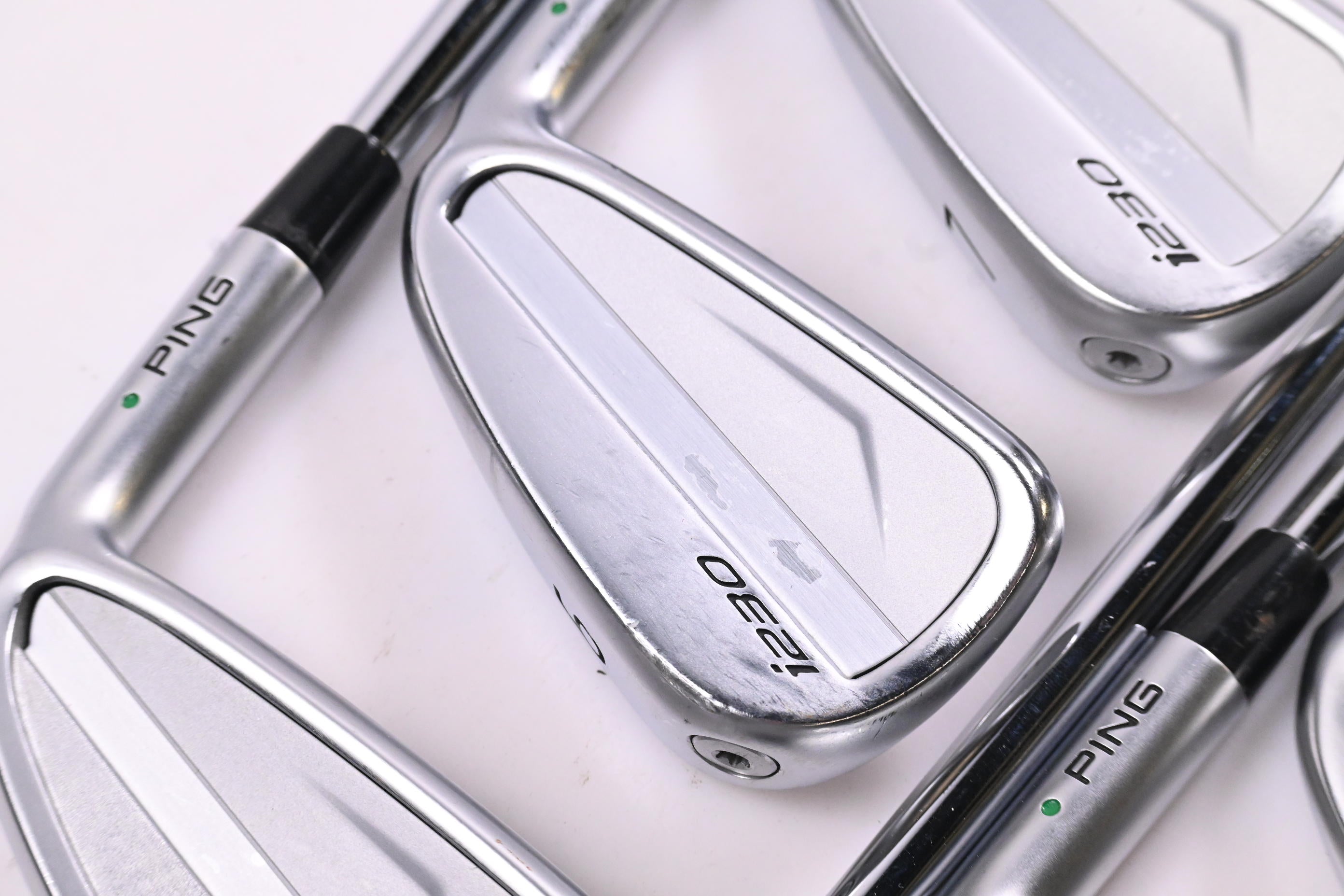 Ping i230 Irons / 5-PW+GW / Green Dot / Stiff Flex KBS Tour 120 Shafts
