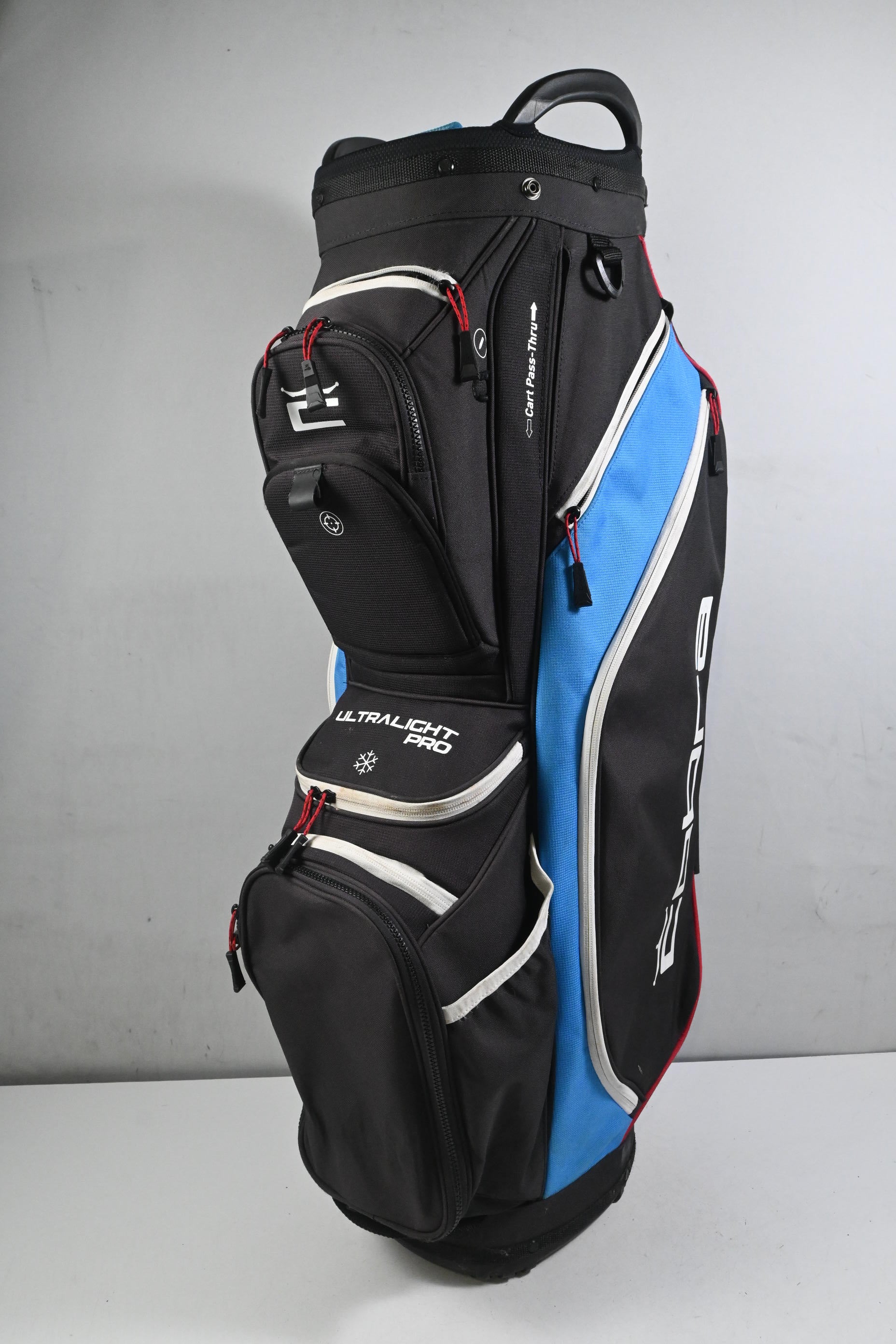Cobra Ultralight Pro Cart Bag / 14-Way Divider / Black & Blue