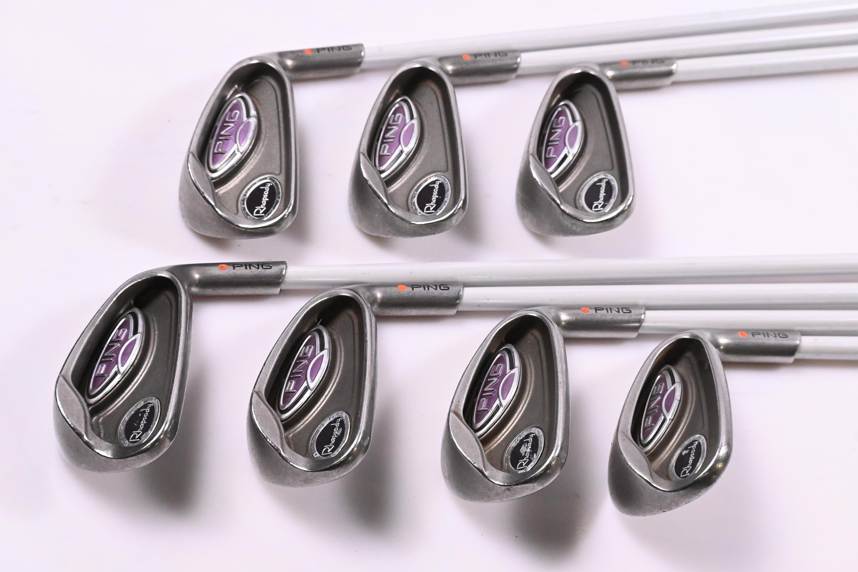 Ladies Ping Rhapsody Irons / 5-PW+SW / Orange Dot / Ladies Flex Ping ULT 129