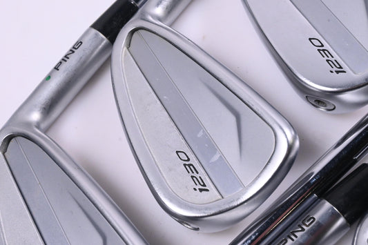 Ping i230 Irons / 4-PW / Green Dot / Stiff Flex KBS Tour 120 Shafts