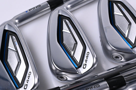 Ping G440 Irons / 6-PW+UW+56 / Blue Dot / Regular Flex Ping AWT 3.0 Shafts