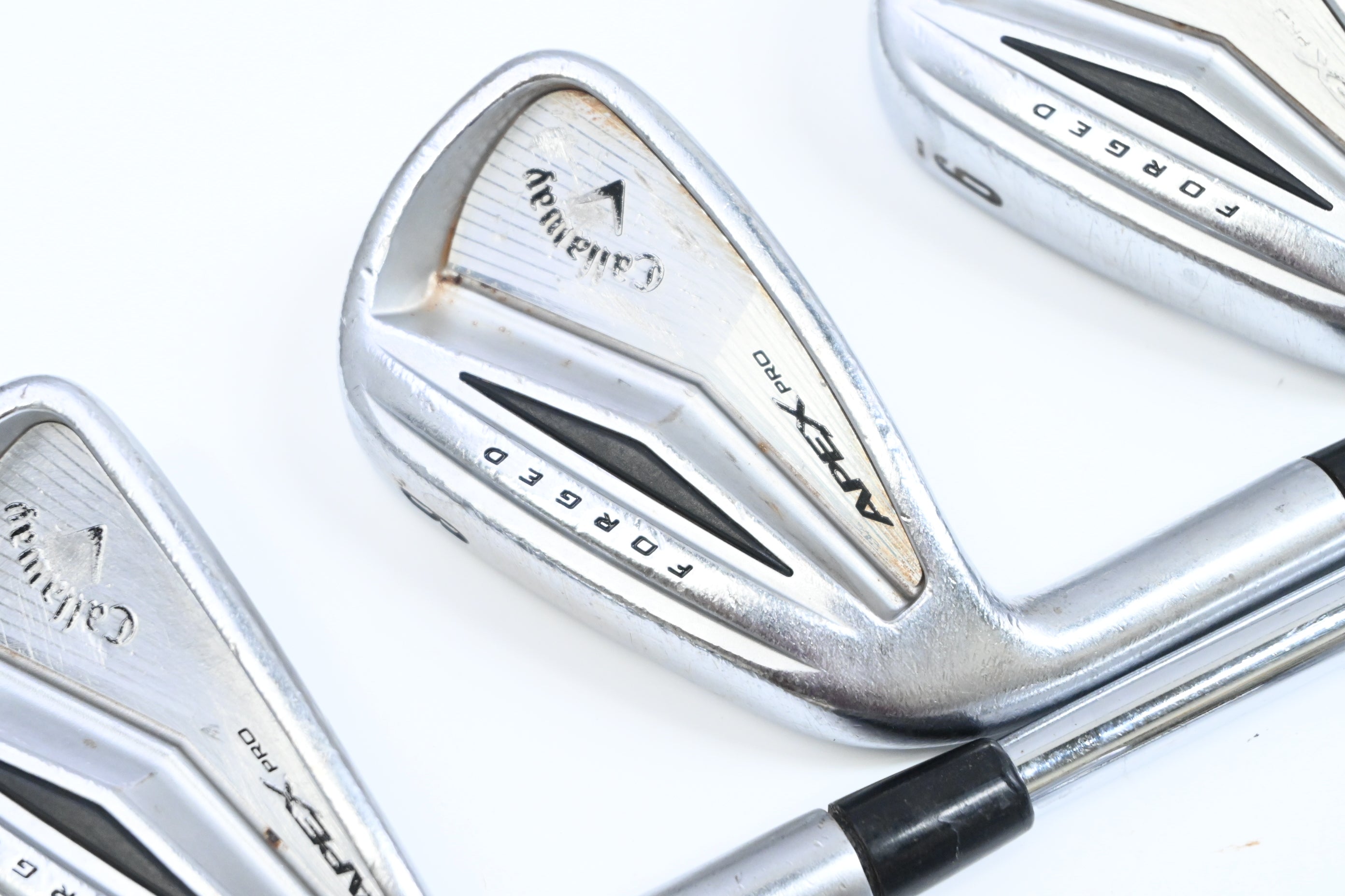 Left Hand Callaway Apex Pro Forged Irons / 3-PW / Stiff Flex KBS Toue-V 110