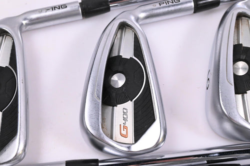 Ping G400 Irons / 4-9i+GW+SW / Silver Dot / Regular Flex Ping AWT 2.0 Shafts