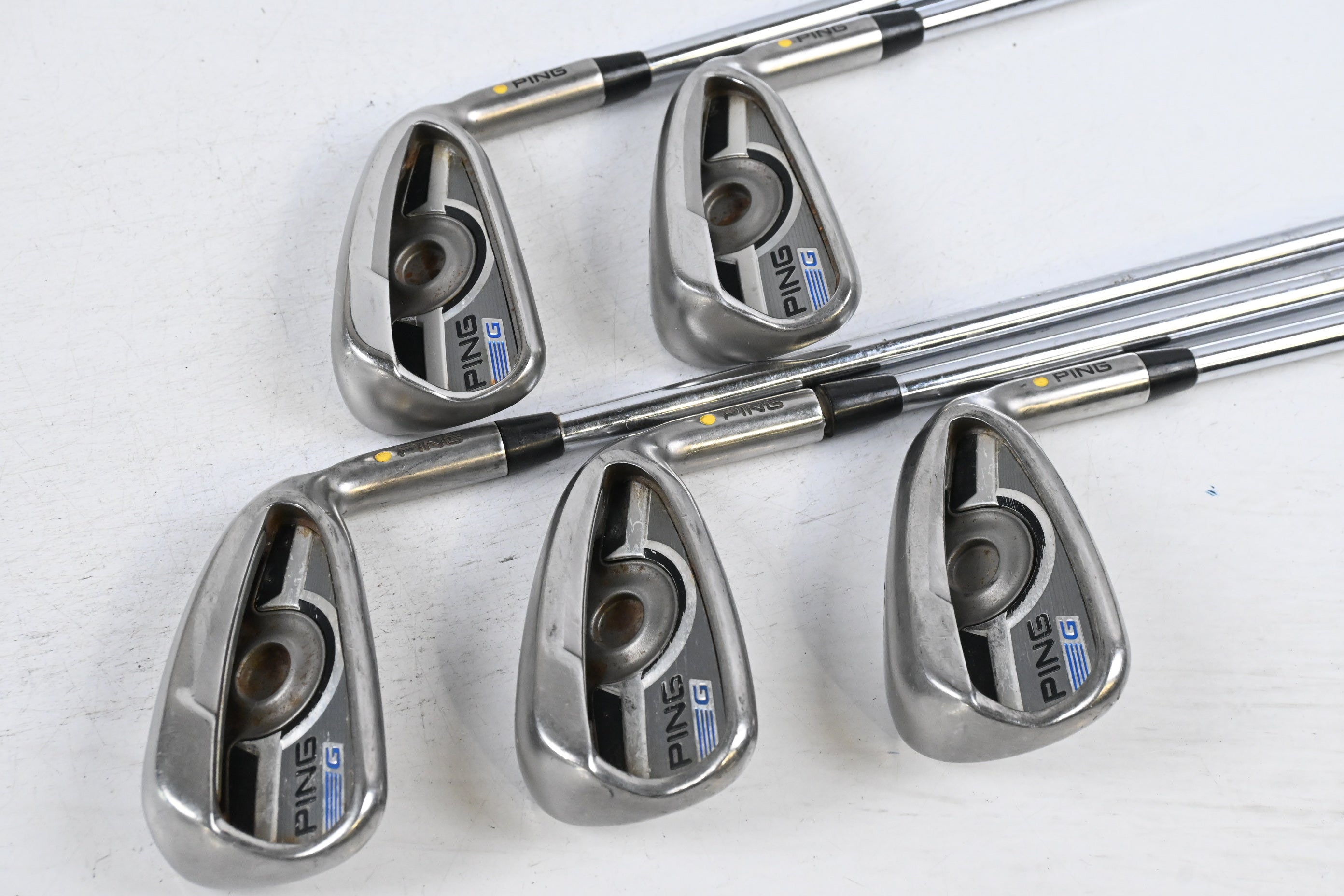Ping G Series Irons / 5-9i / Yellow Dot / Regular Flex Ping AWT 2.0 Shafts