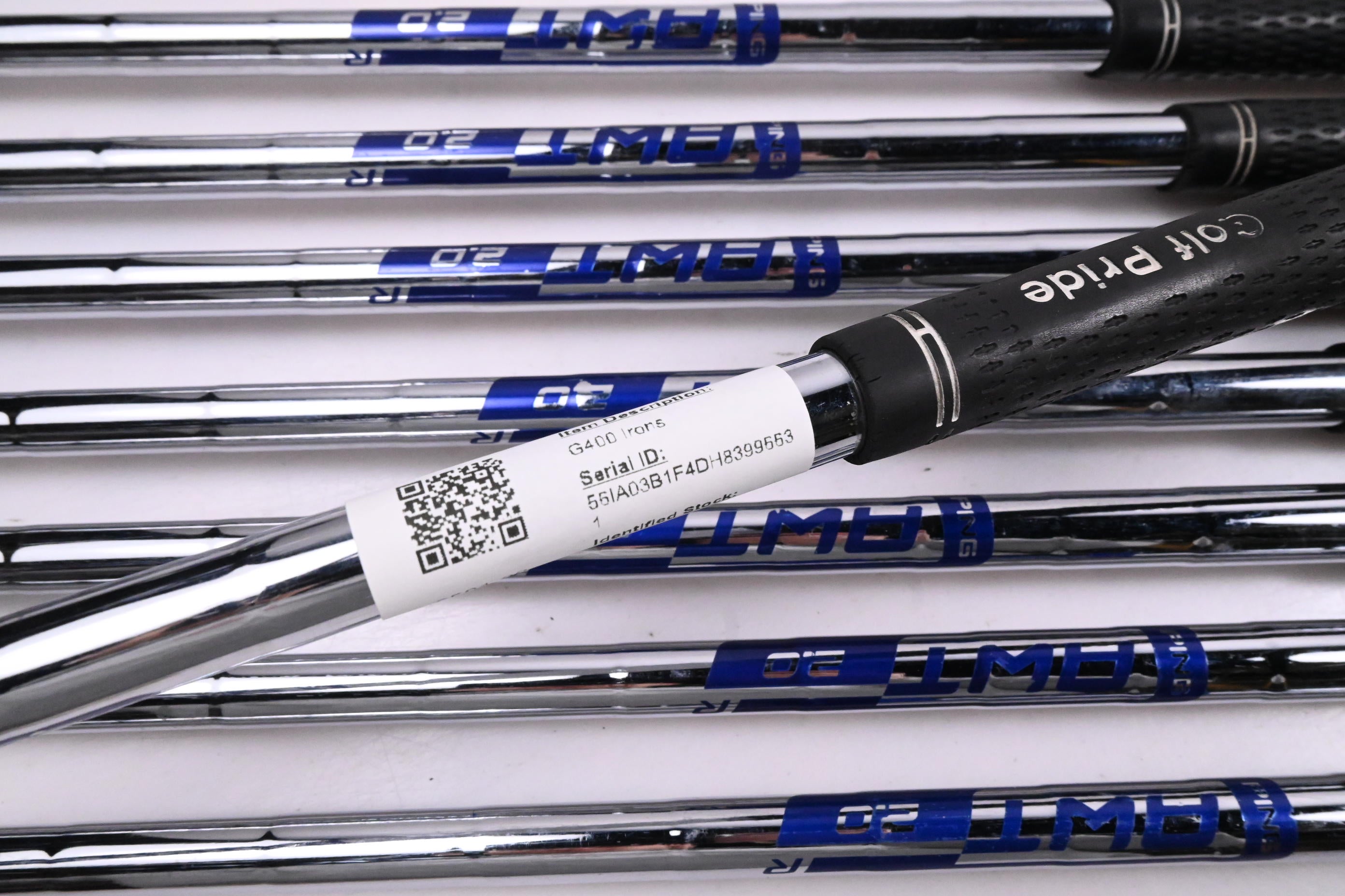 Ping G400 Irons / 4-9i+GW+SW / Silver Dot / Regular Flex Ping AWT 2.0 Shafts