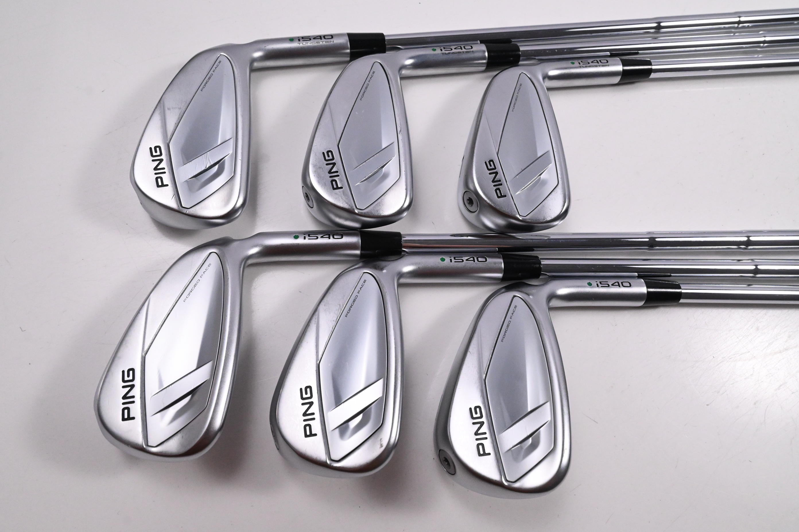 Ping i540 Irons / 5-PW / Green Dot / Stiff Flex True Temper Dynamic Gold MID 115
