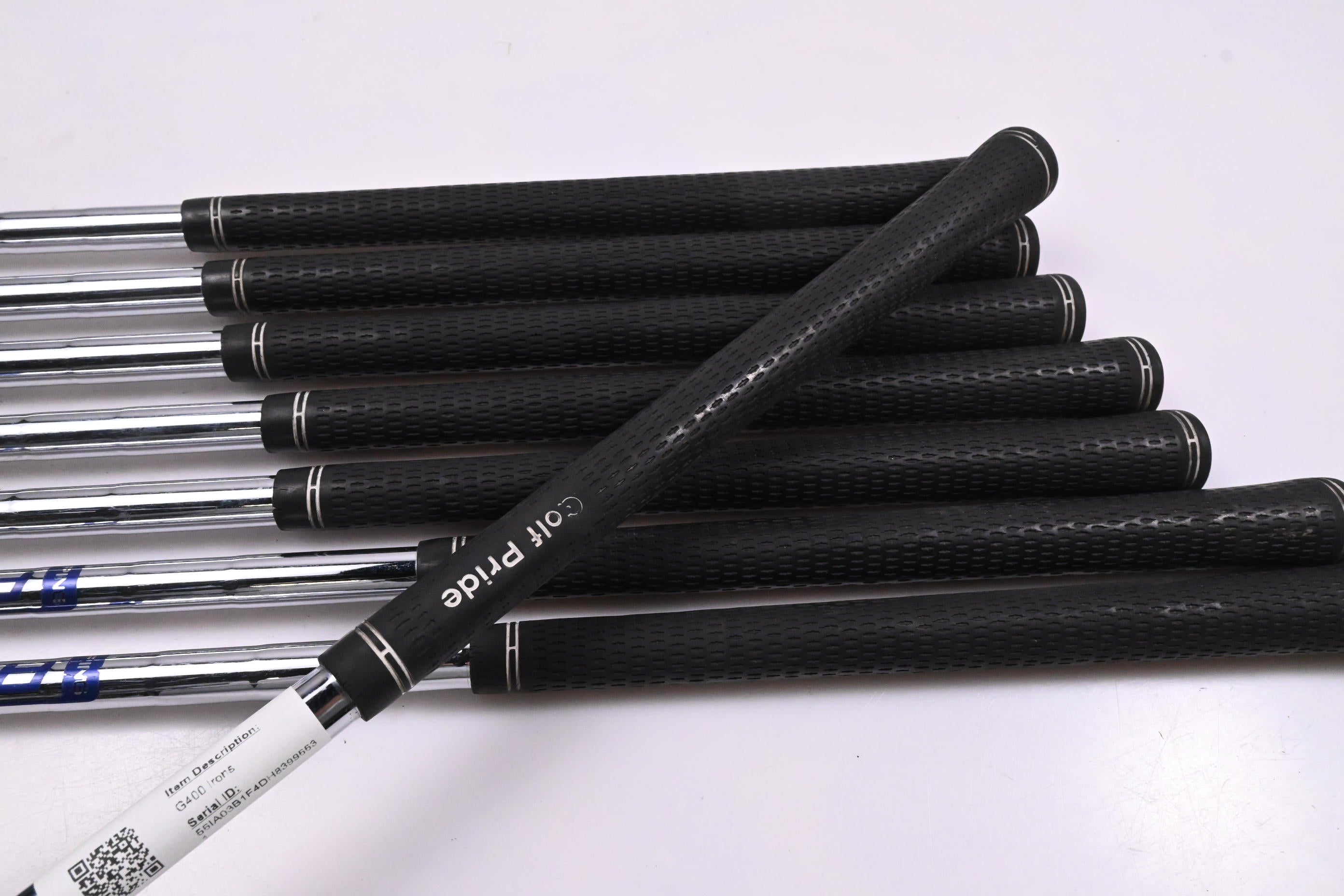 Ping G400 Irons / 4-9i+GW+SW / Silver Dot / Regular Flex Ping AWT 2.0 Shafts