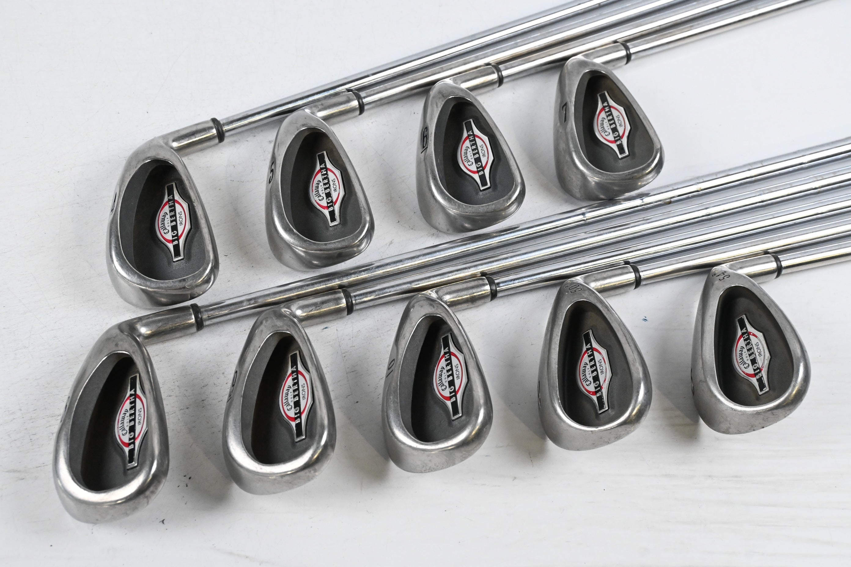 Callaway Big Bertha 2002 Irons / 4-PW+GW+SW / Regular Flex Steel Shafts