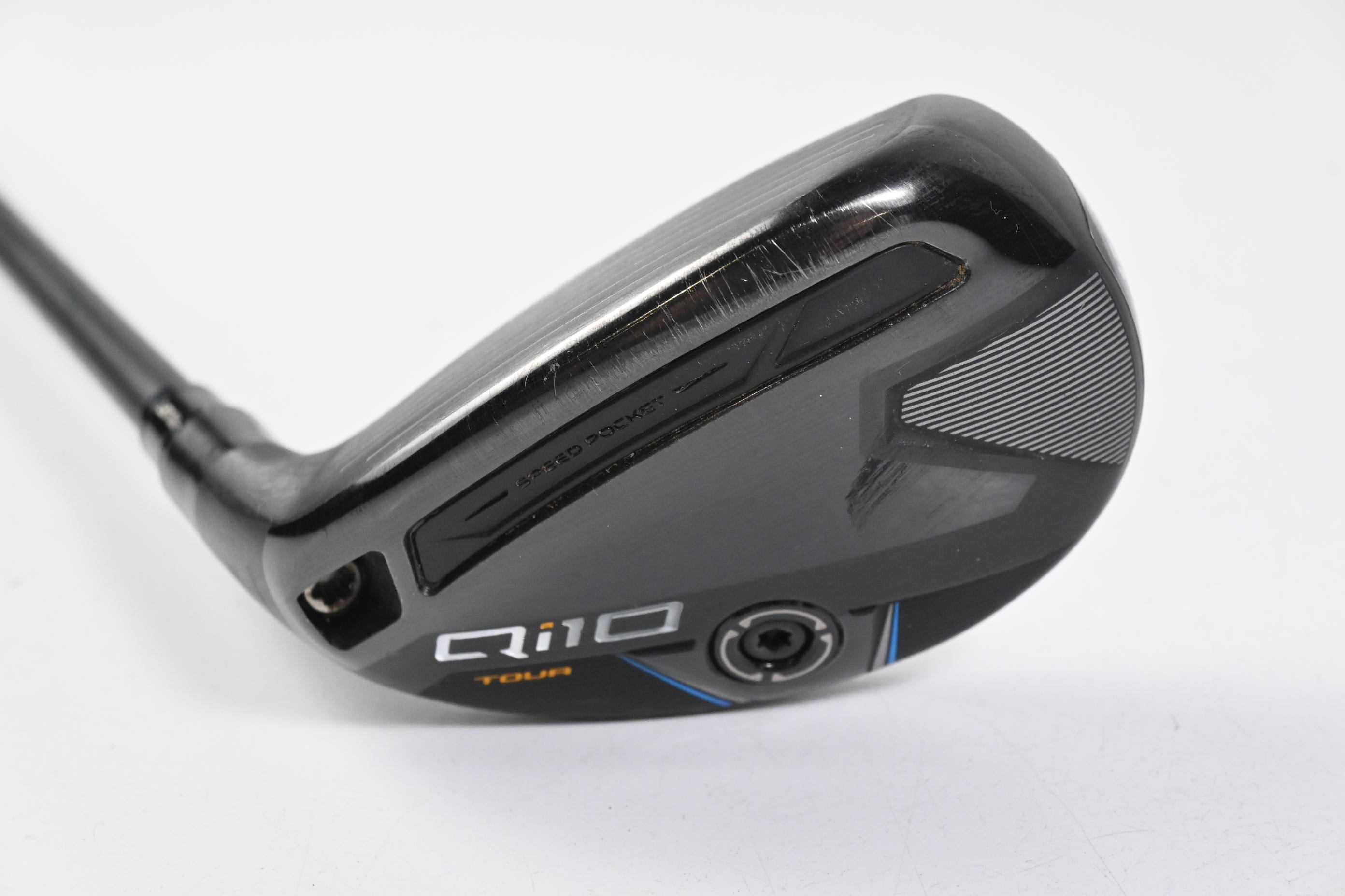 Left Hand Taylormade Qi10 Tour #4 Hybrid / 22 Degree / Stiff Flex Tensei AV 75