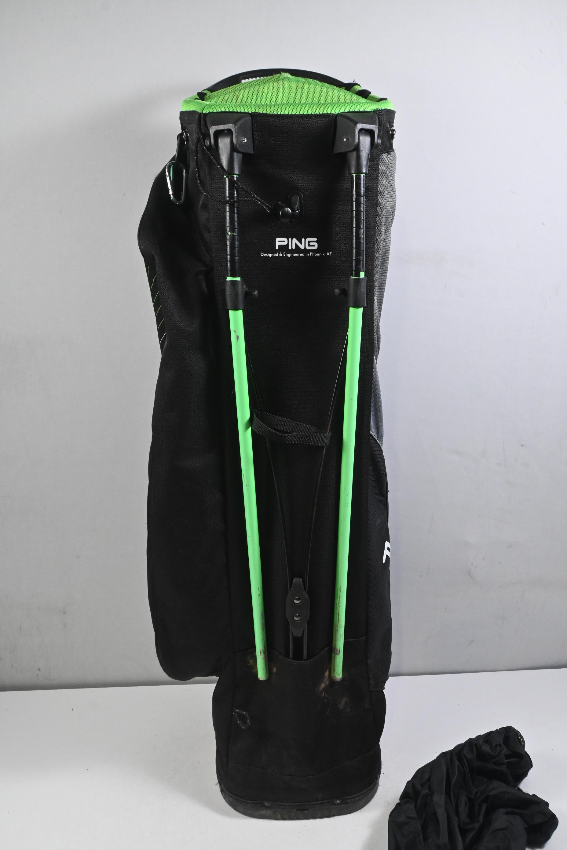 Junior Ping Hoofer Prodi G Stand Bag / 4-Way Divider / Black, Grey & Green
