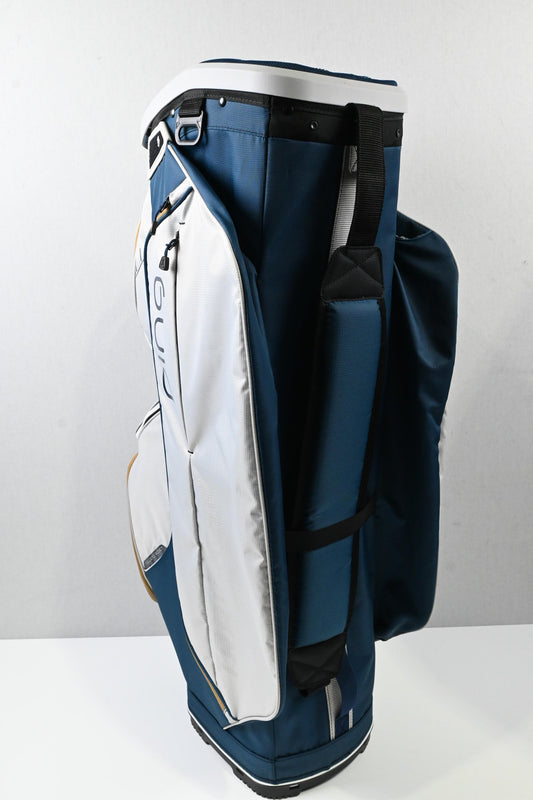 Ping Traverse Cart Bag / 14-Way / White, Blue, Gold