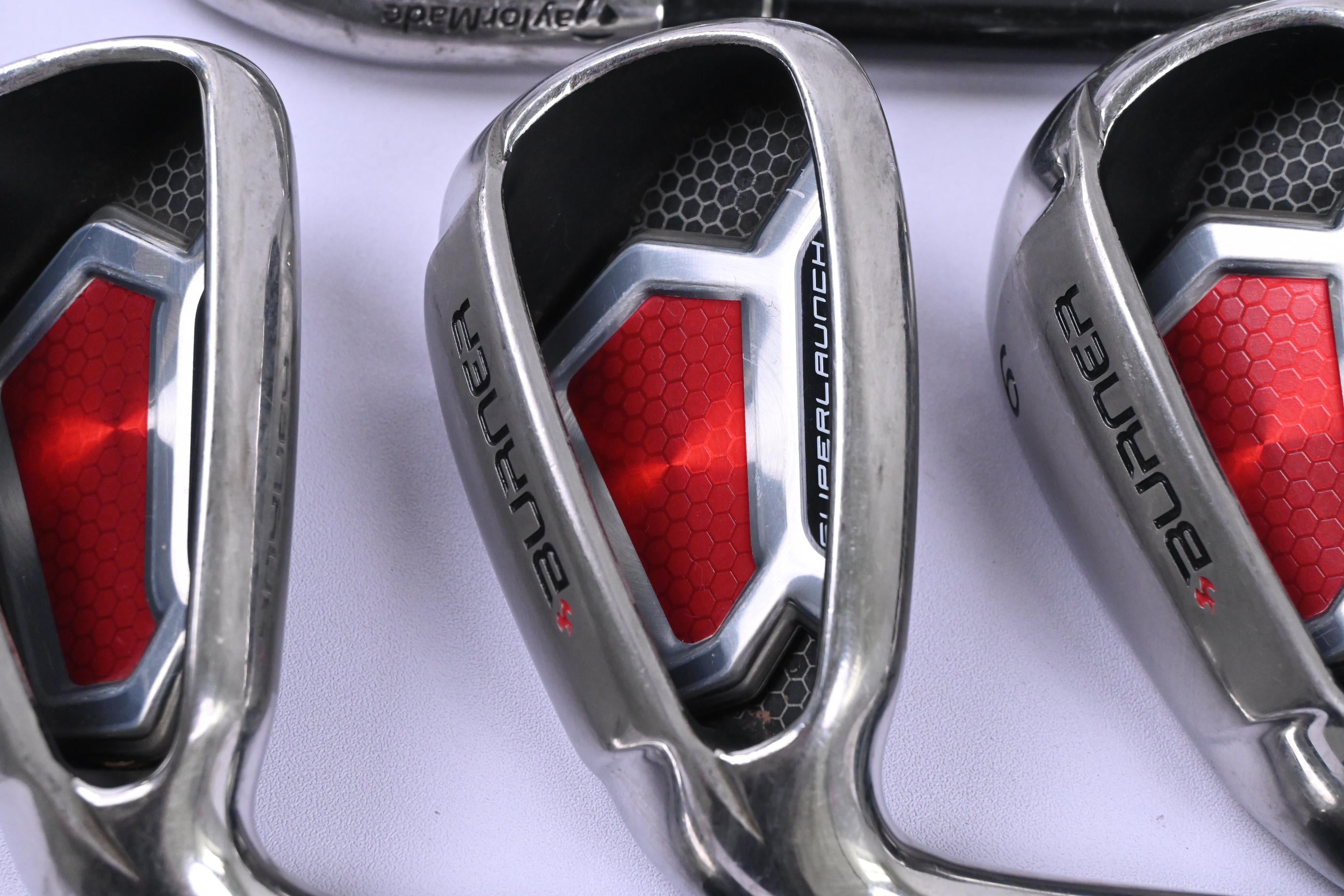 Left Hand Taylormade Burner Superlaunch Irons / 4-PW / Regular Flex REAX 60
