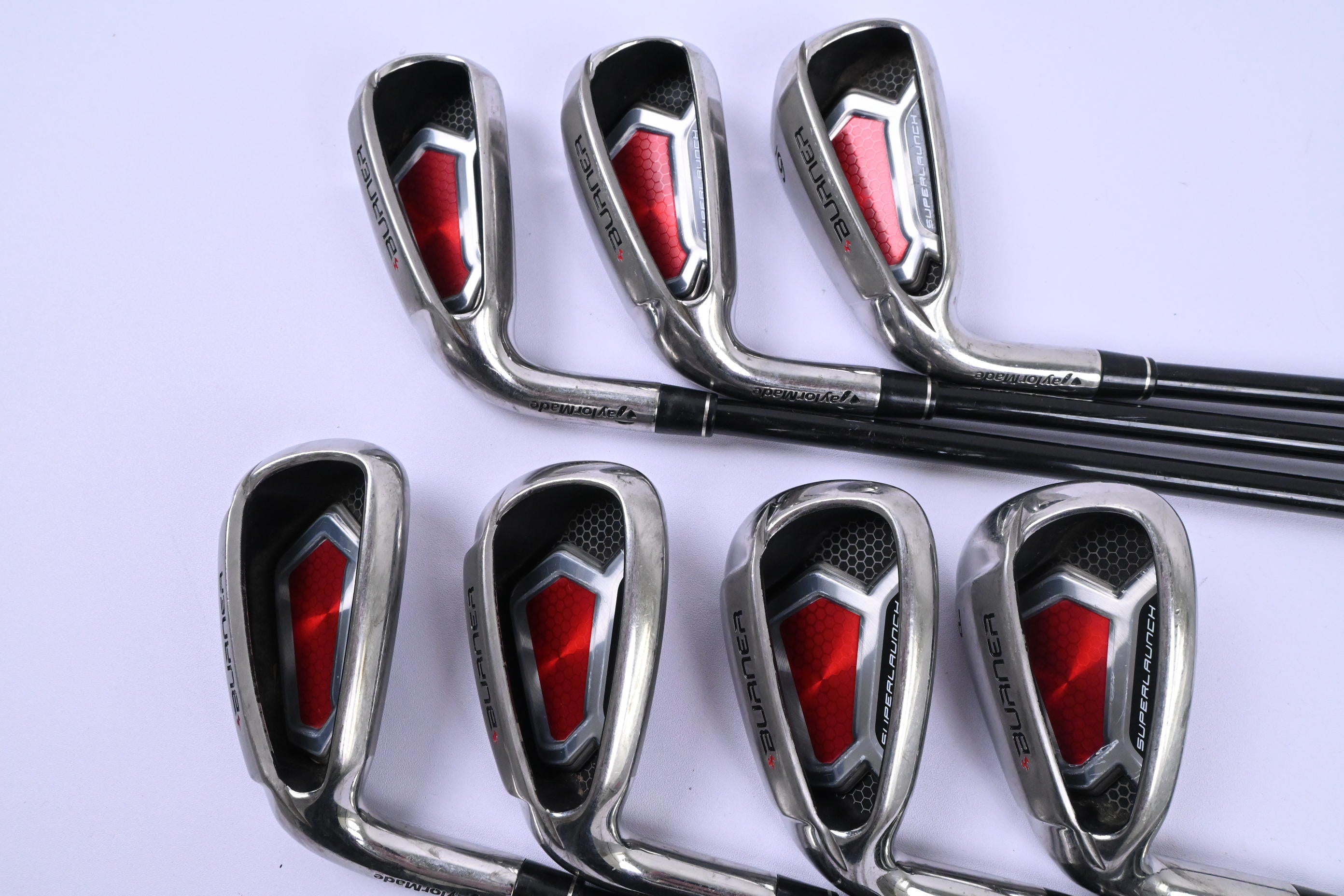 Left Hand Taylormade Burner Superlaunch Irons / 4-PW / Regular Flex REAX 60