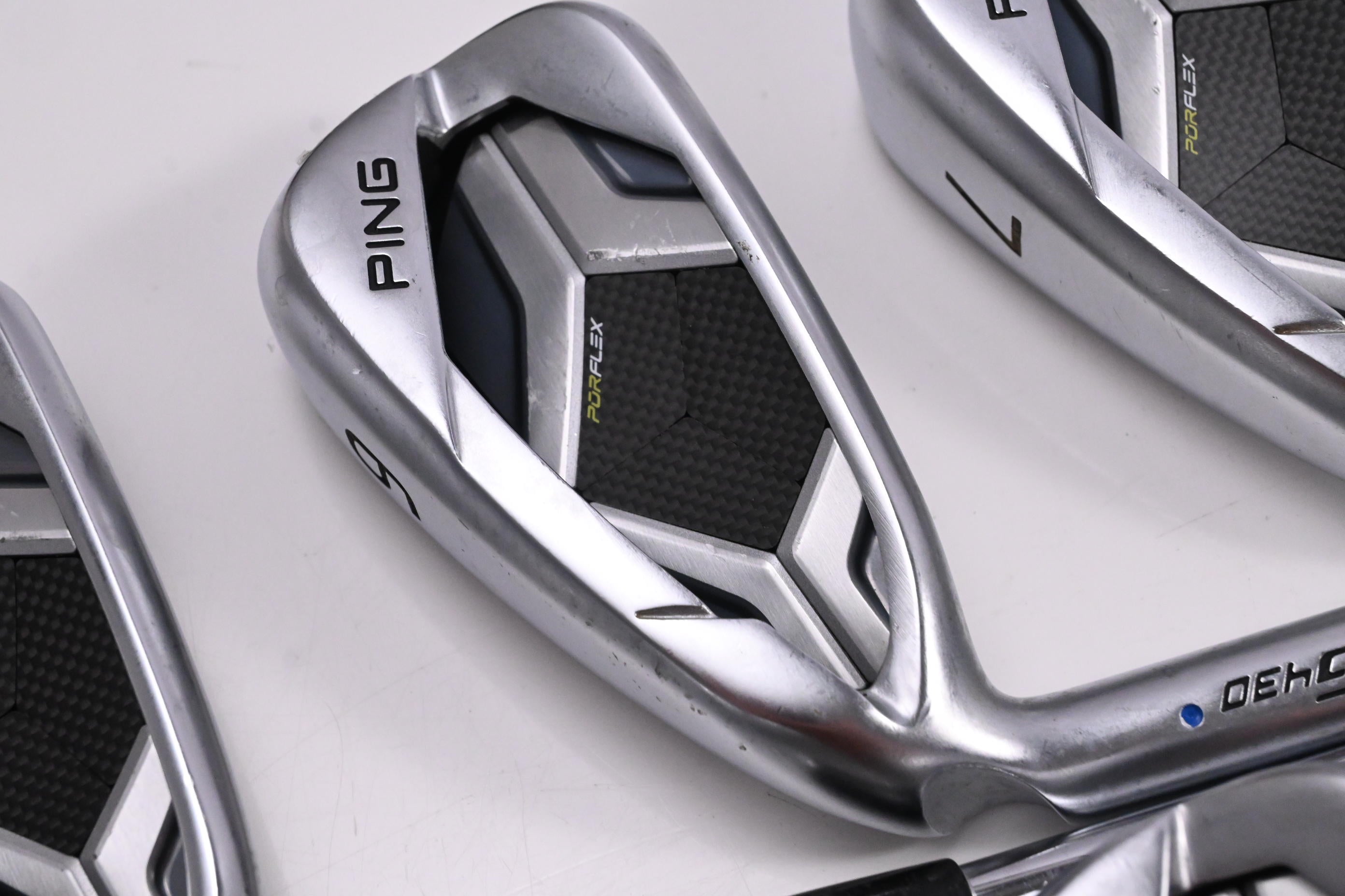 Left Hand Ping G430 Irons / 5-PW / Blue Dot / Regular Flex Ping AWT 2.0 Shafts