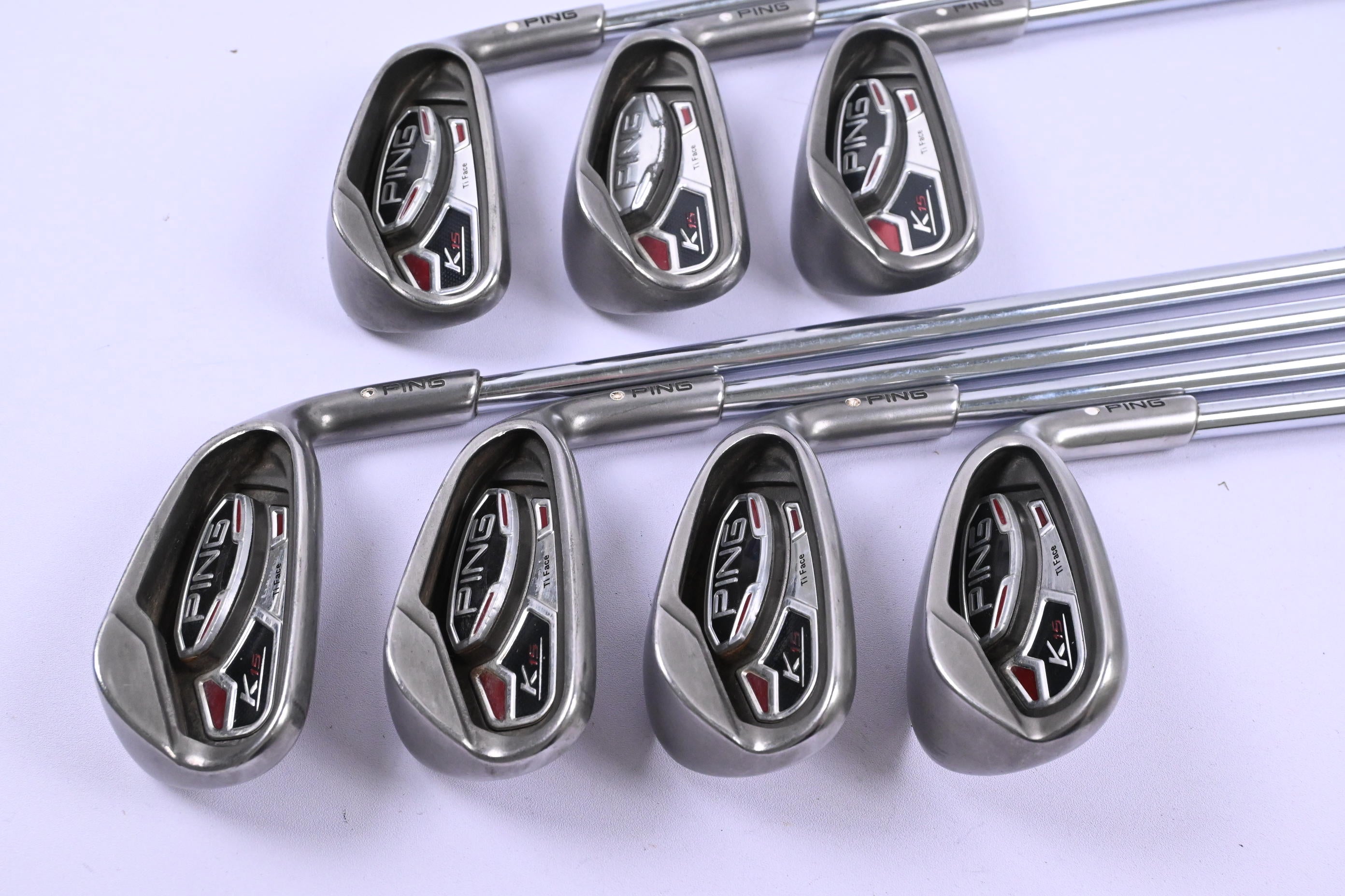 Ping K15 Irons / 5-PW+SW / White Dot / Regular Flex Ping AWT Shafts