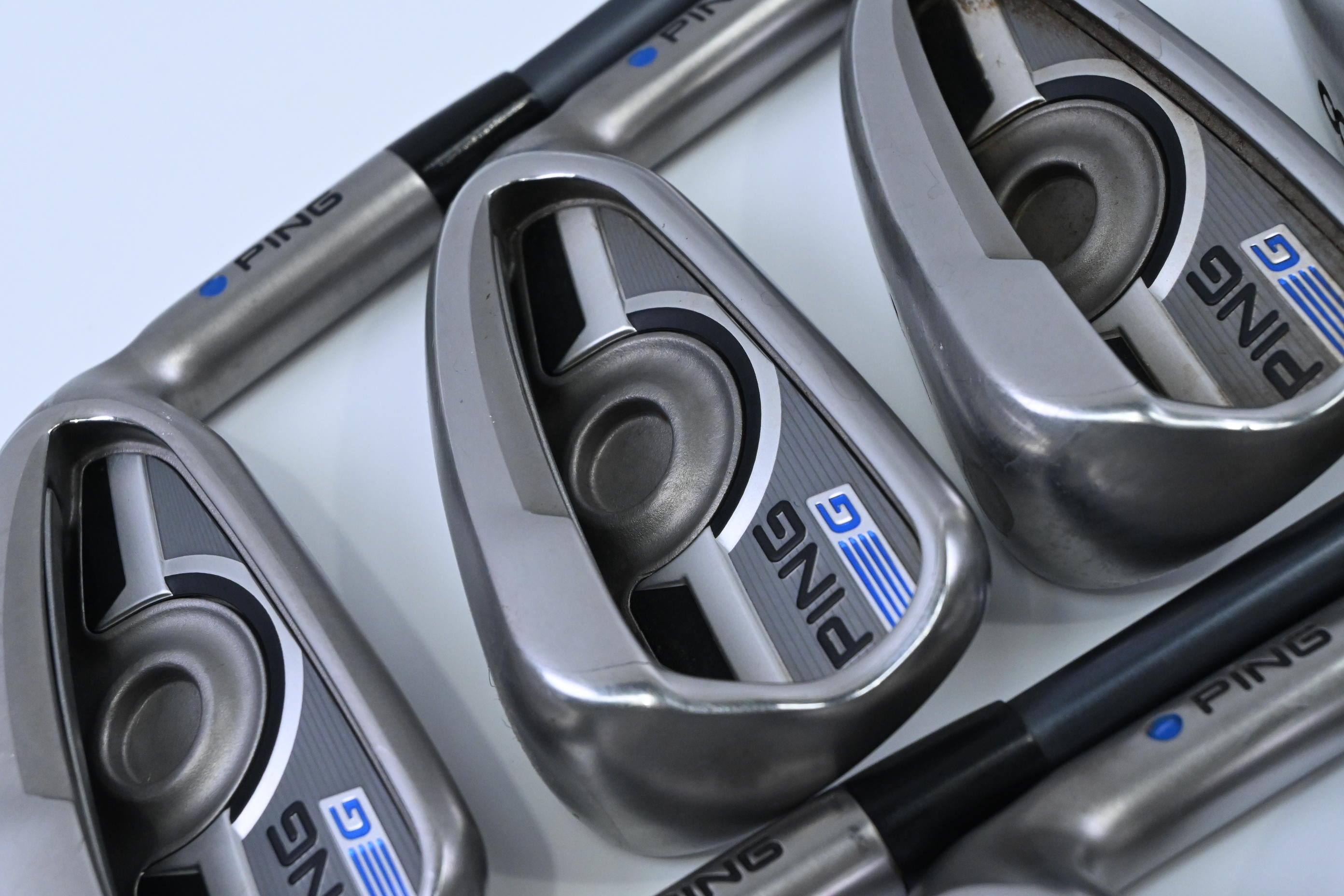 Ping G Series Irons / 5-PW+UW+SW / Blue Dot / Senior Flex Ping CFS 65 Shafts