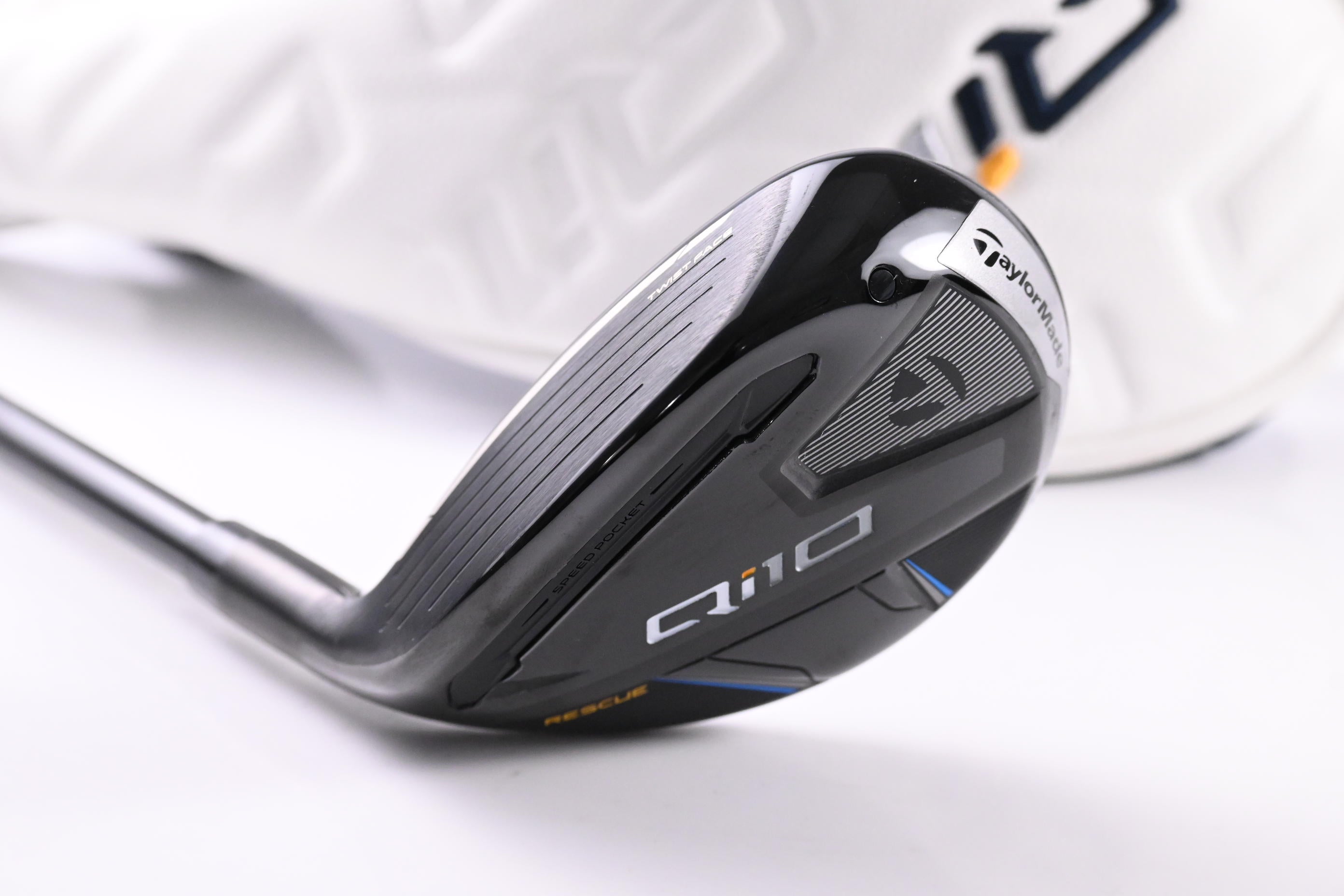 Left Hand Taylormade Qi10 #4 Hybrid / 22 Degree / Stiff Flex Ventus TR Blue 7