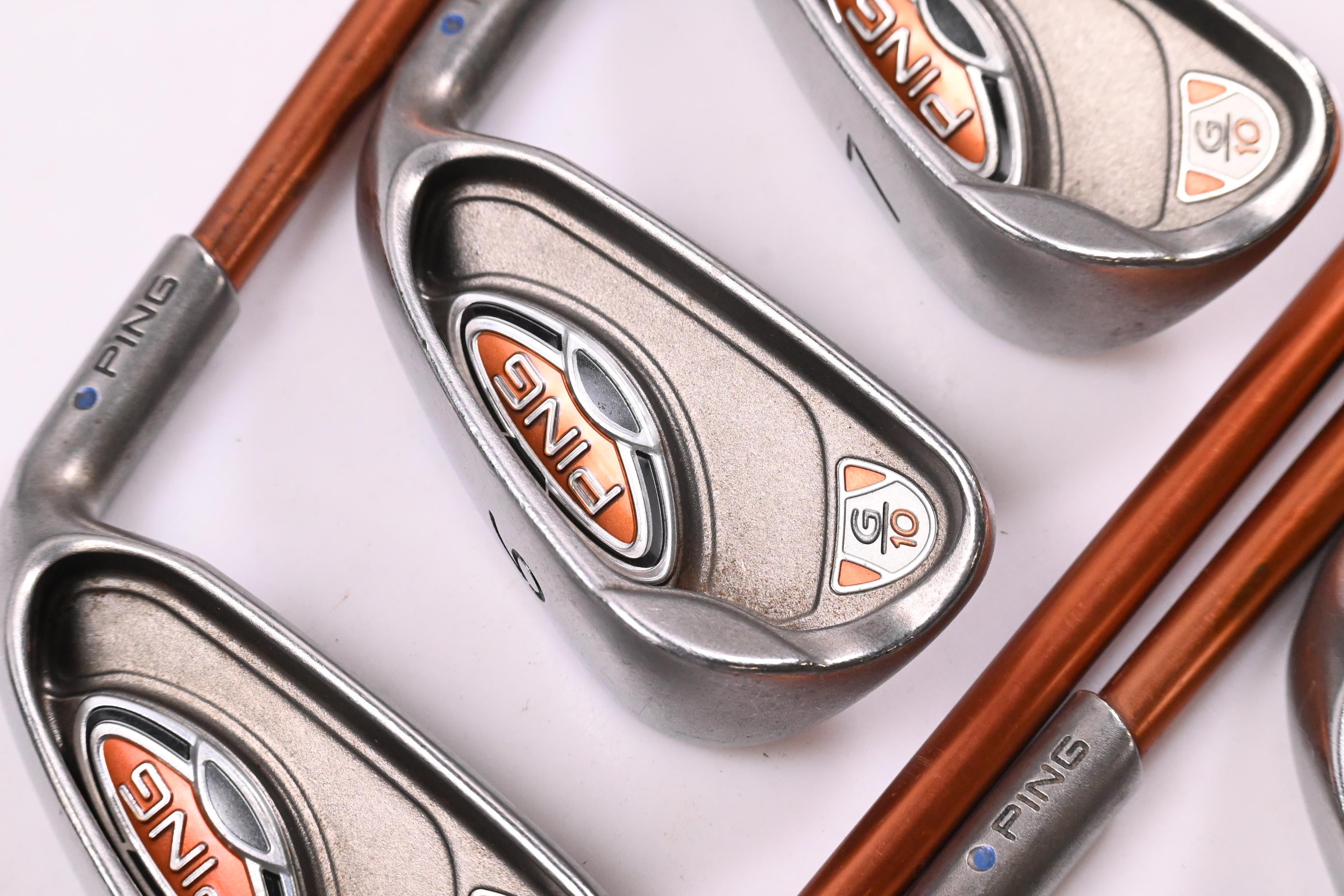 Ping G10 Irons / 5-PW+SW / Blue Dot / Regular Flex Ping TFC 129 Shafts