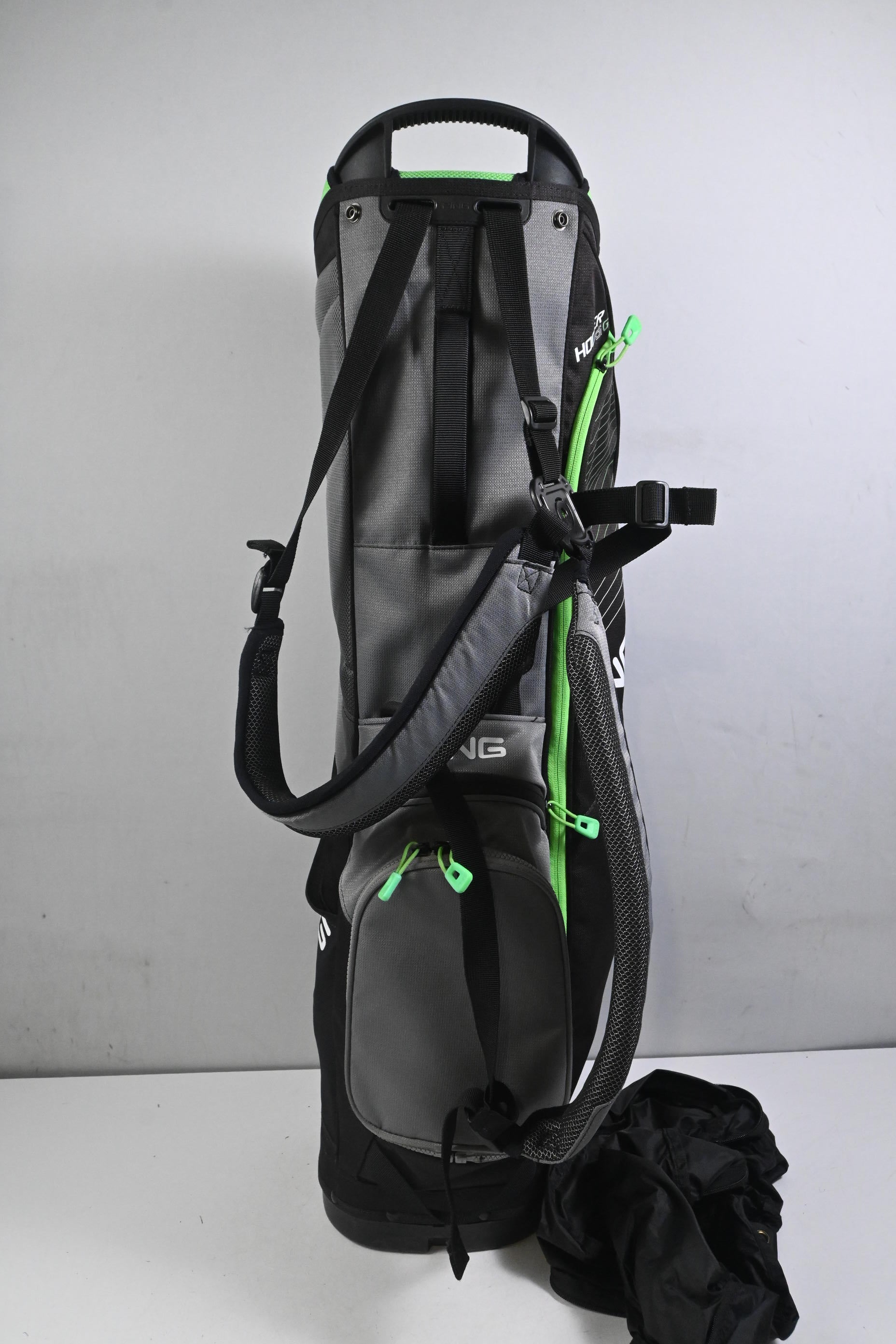 Junior Ping Hoofer Prodi G Stand Bag / 4-Way Divider / Black, Grey & Green