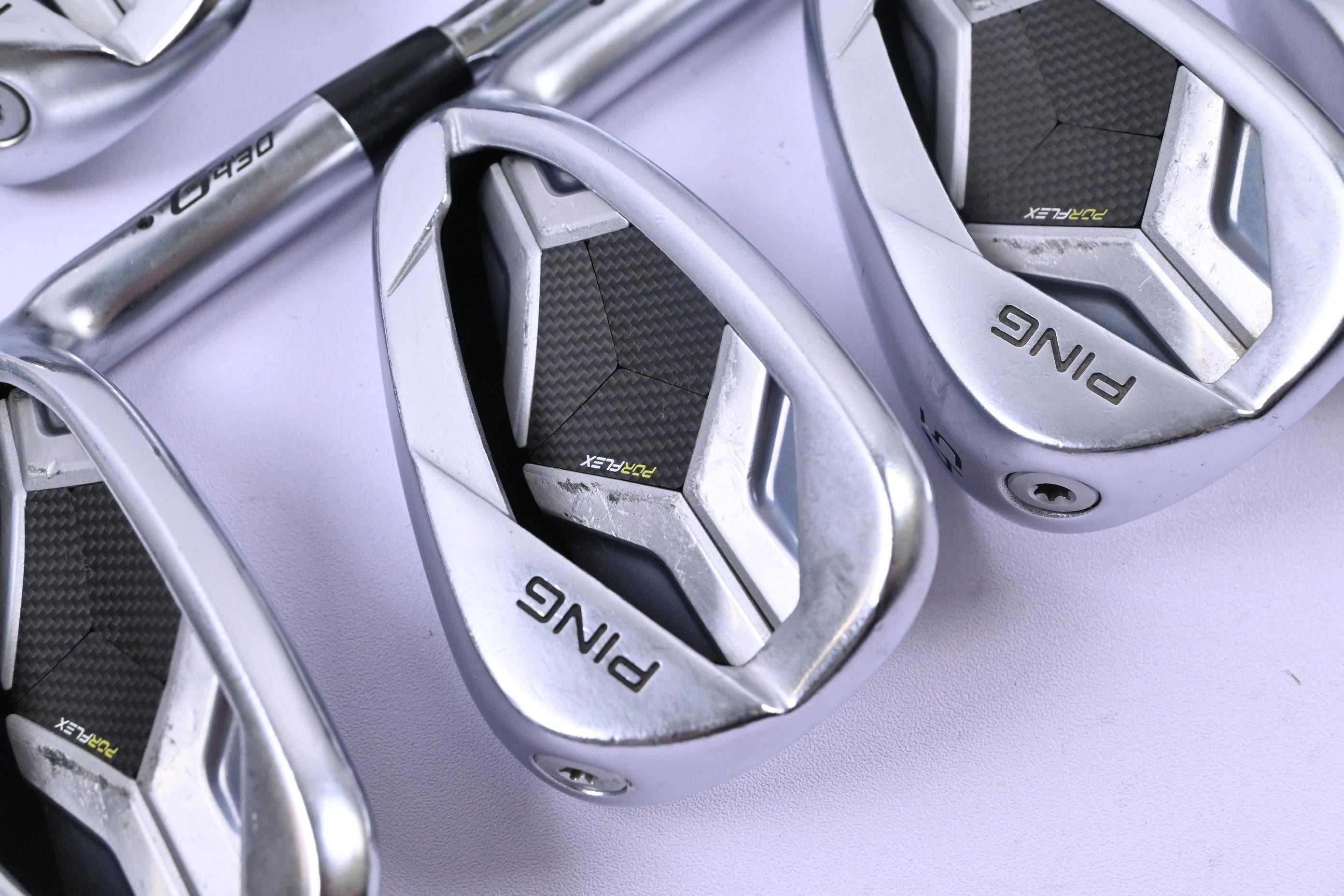 Ping G430 Irons / 6-PW+GW+SW / Black Dot / Regular Flex Ping AWT 2.0 Shafts