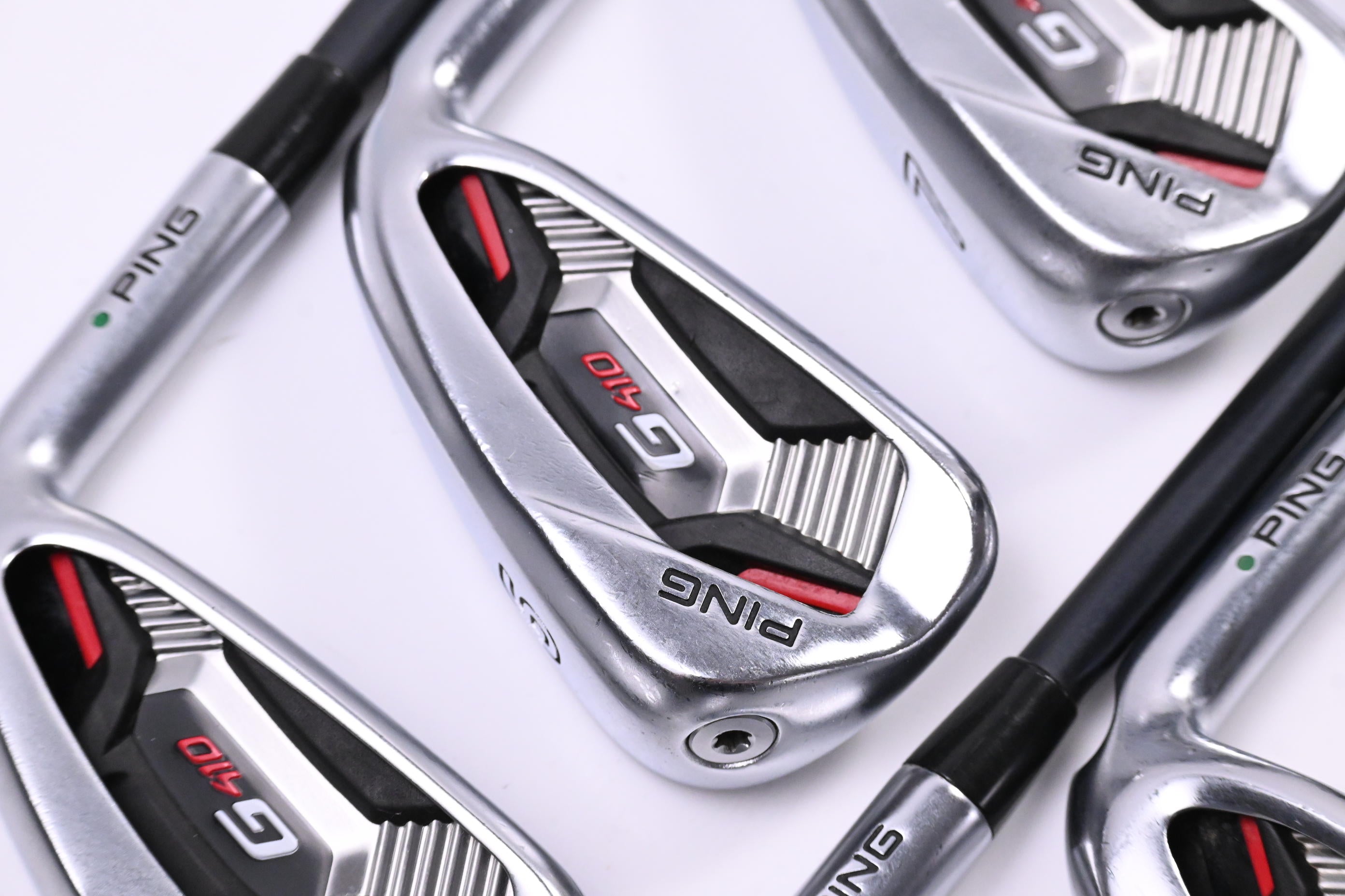 Ping G410 Irons / 5-PW+UW+SW / Green Dot / Senior Flex Ping Alta CB Red AWT