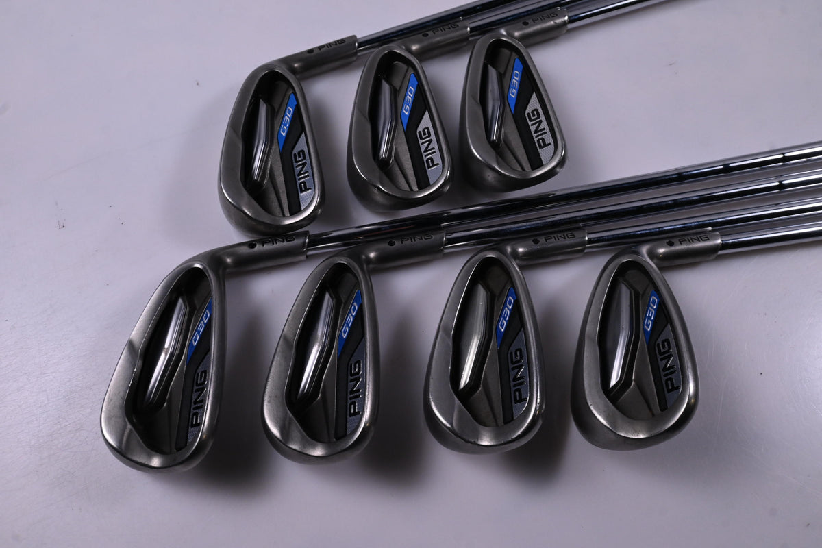 Ping G30 Irons / 5-PW+SW / Black Dot / Regular Flex Ping CFS Distance Shafts