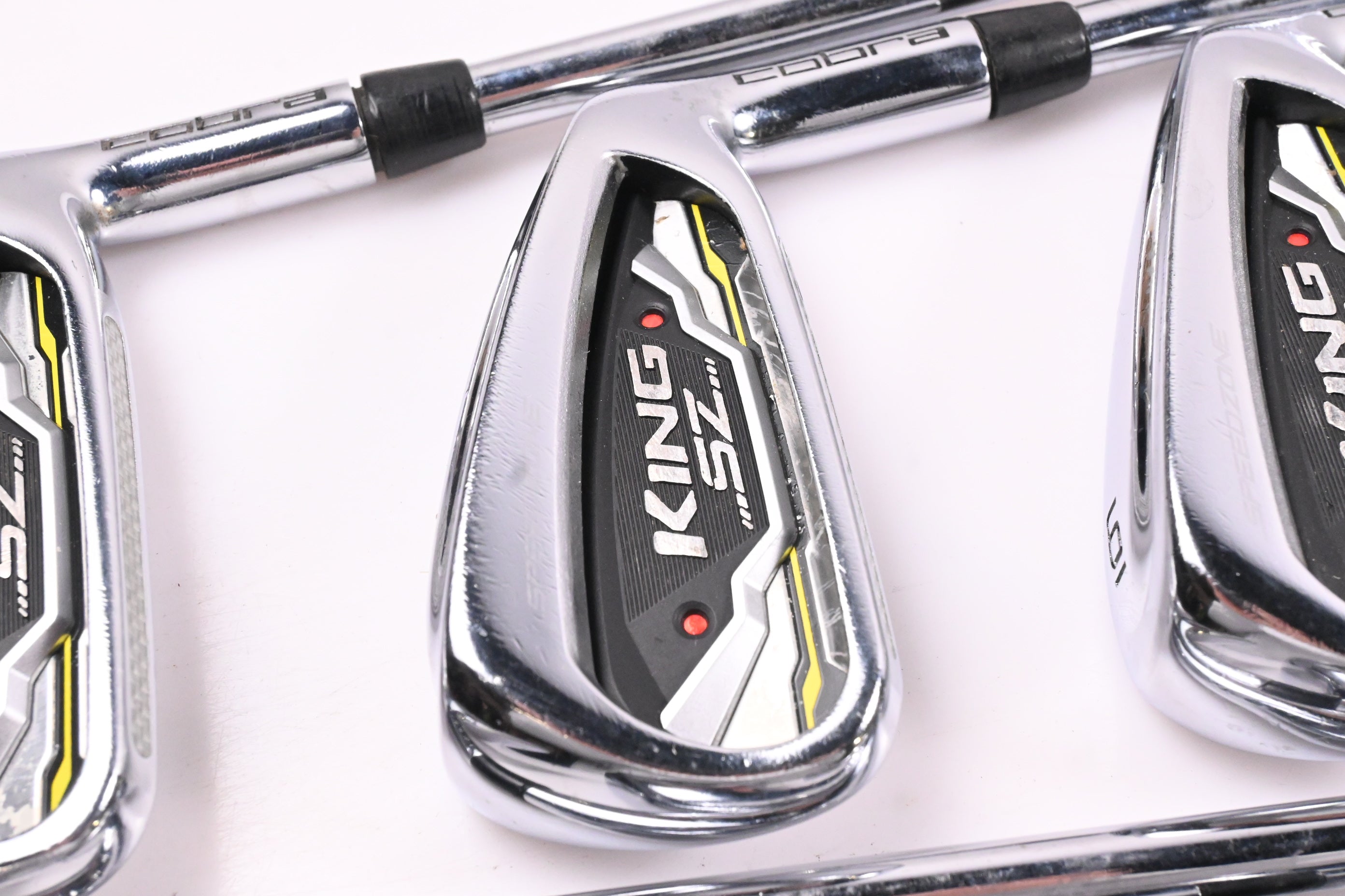 Cobra King Speedzone Irons / 4-PW+GW / Stiff Flex KBS Tour 90 Shafts
