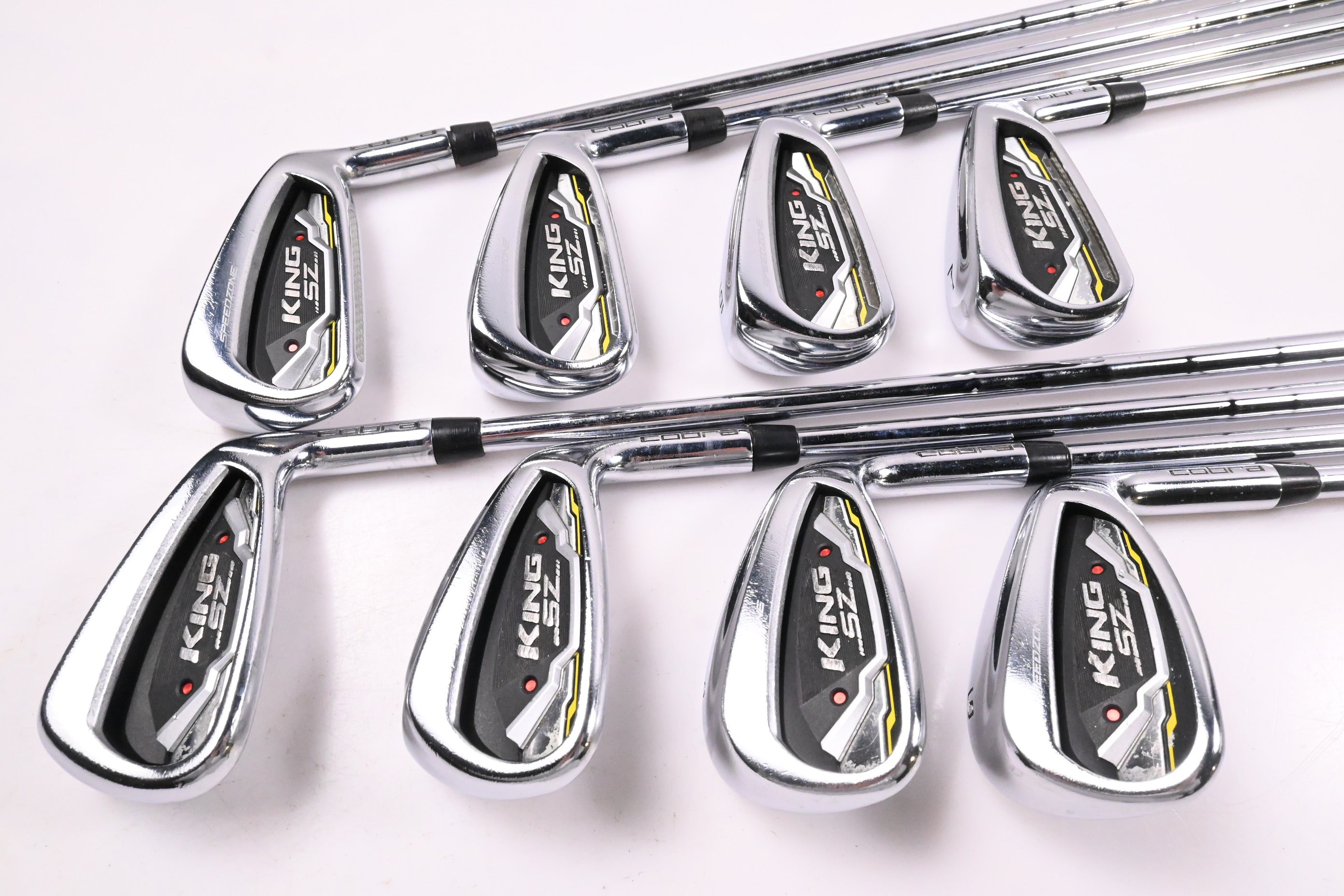 Cobra King Speedzone Irons / 4-PW+GW / Stiff Flex KBS Tour 90 Shafts