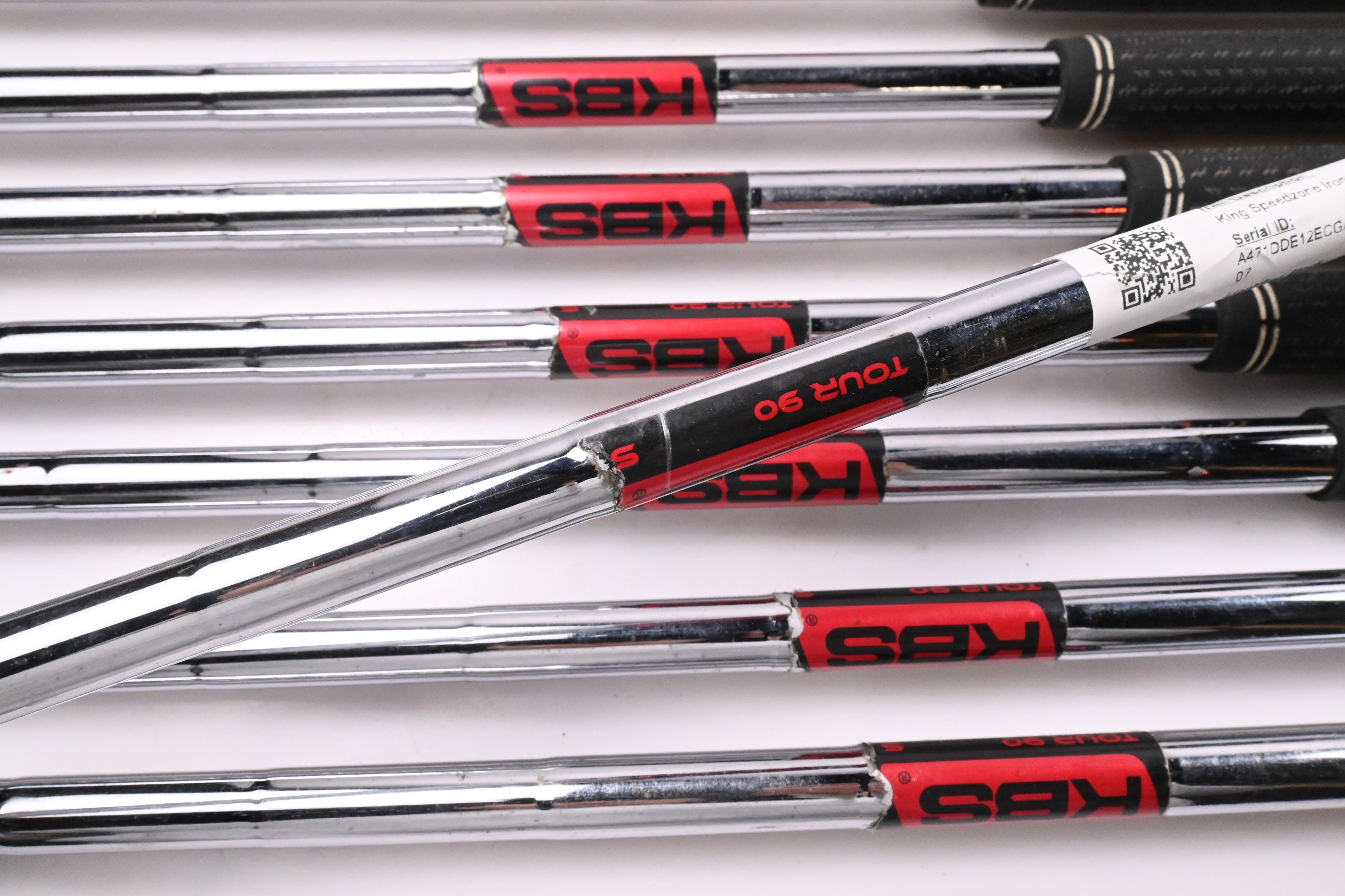 Cobra King Speedzone Irons / 4-PW+GW / Stiff Flex KBS Tour 90 Shafts