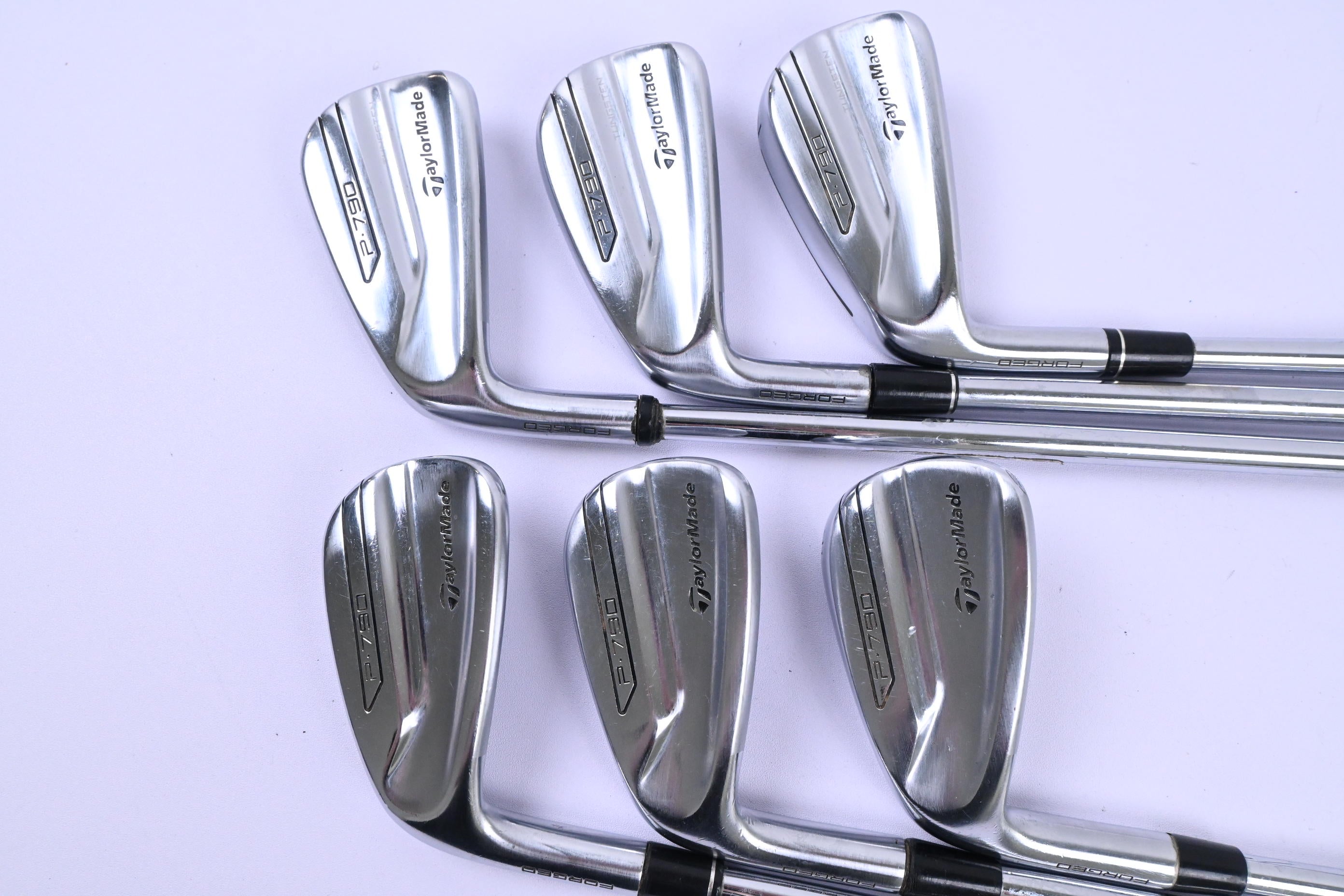 Left Hand Taylormade P790 2017 Irons / 5-PW / Stiff Flex Dynamic Gold Shafts