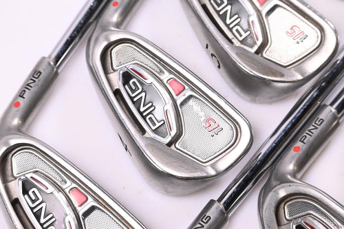 Ping i15 Irons / 3-PW / Red Dot / Stiff Flex Ping Steel Shafts
