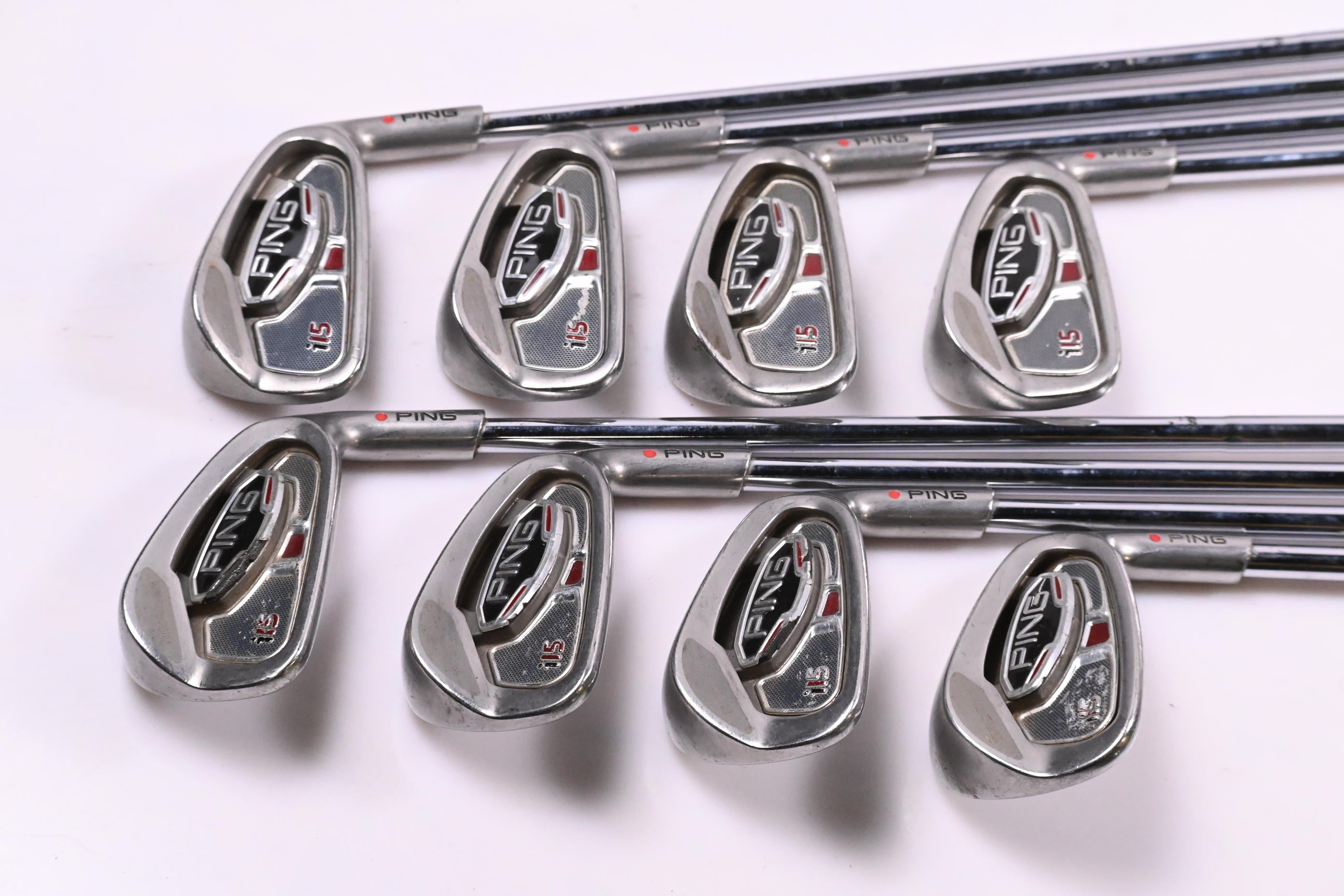 Ping i15 Irons / 3-PW / Red Dot / Stiff Flex Ping Steel Shafts