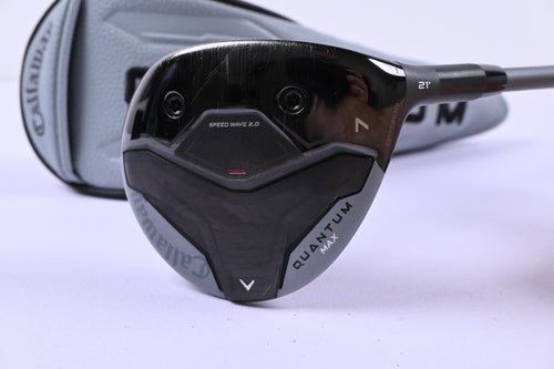 Callaway Quantum Max #7 Wood / 21 Degree / Regular Flex Denali Frost Silver 60