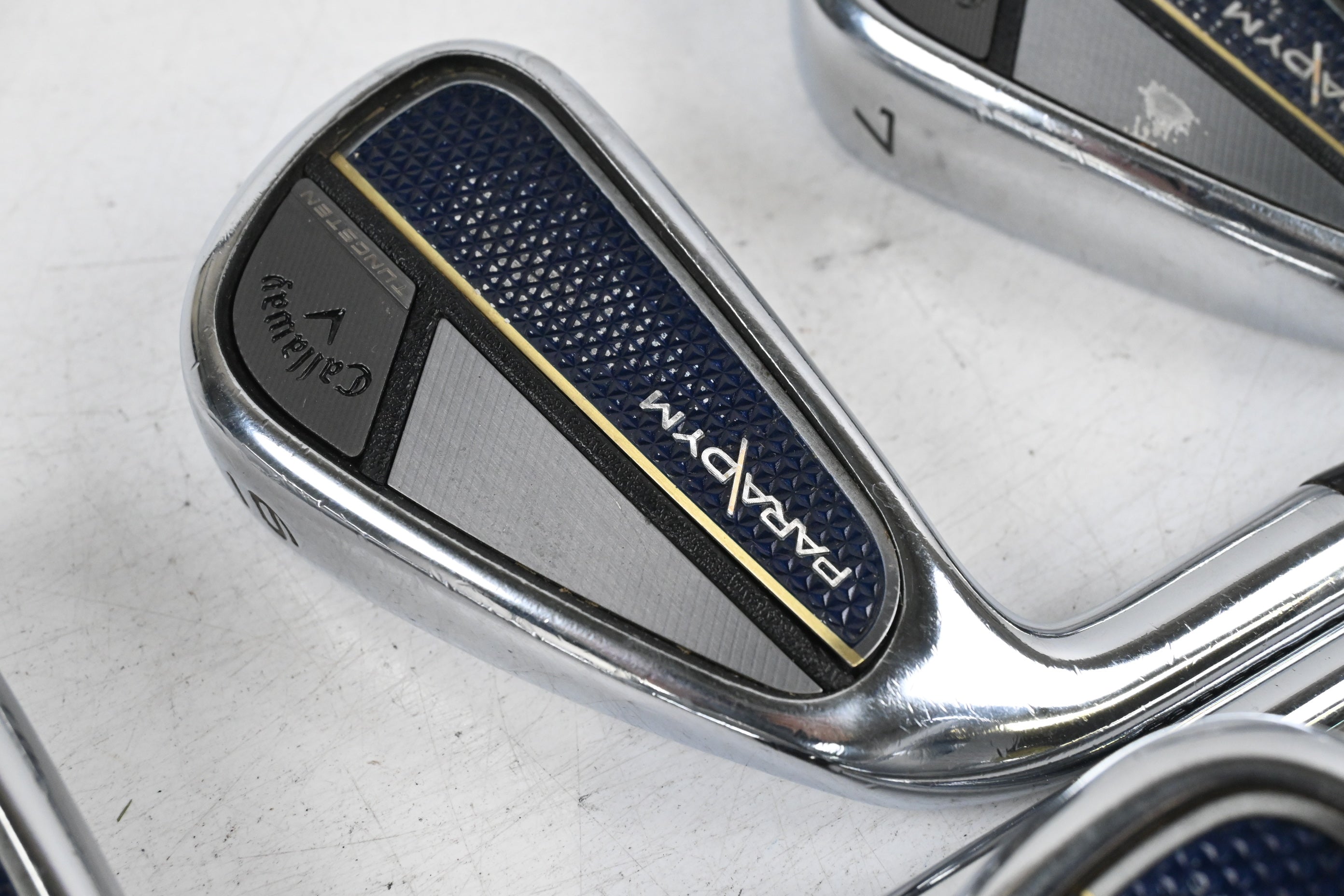 Left Hand Callaway Paradym Irons / 5-PW / Regular Flex Elevate MPH 95 Shafts