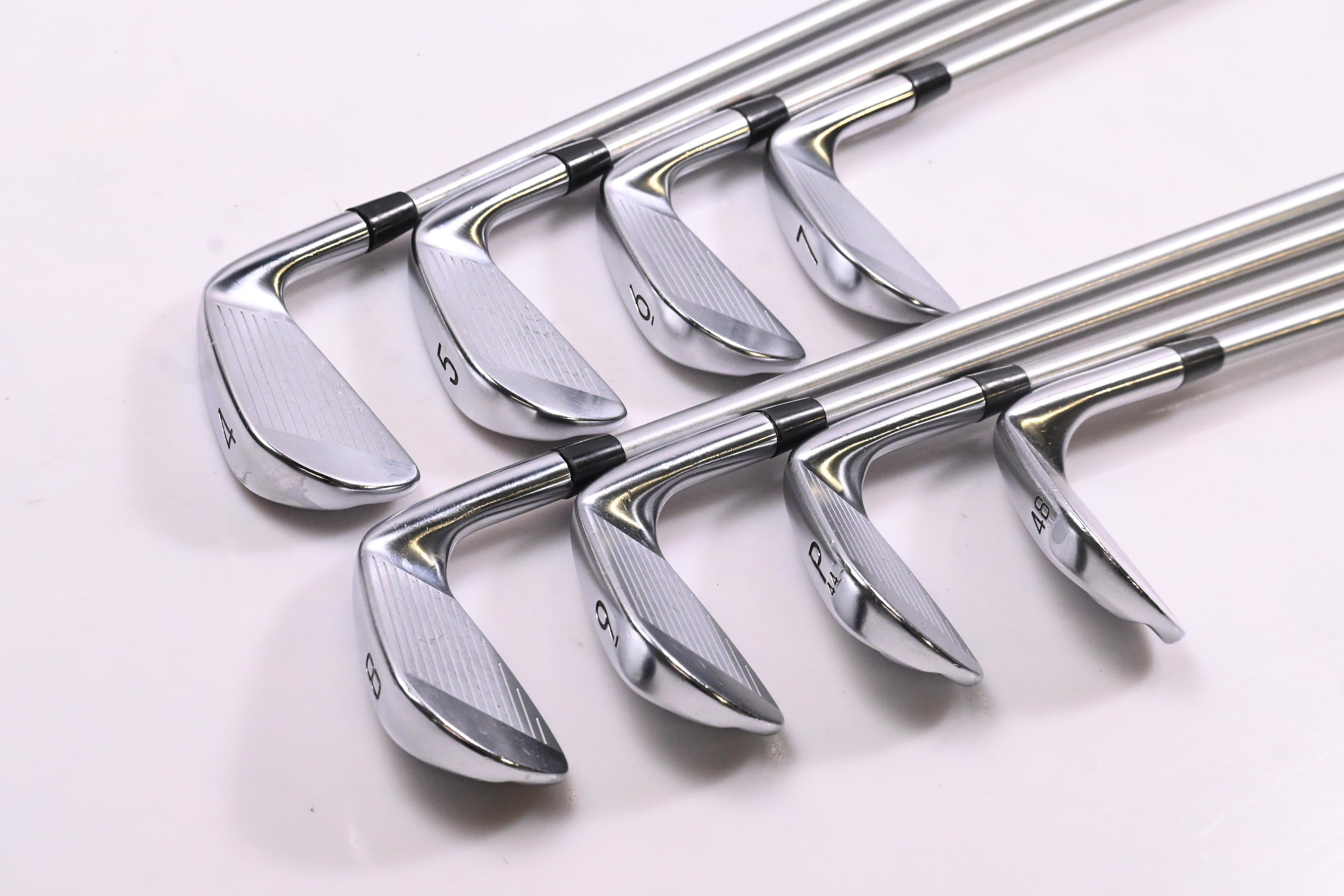Left Hand Titleist T100.S 2021 Irons / 4-PW+48° / Stiff Flex KBS Tour C-Taper