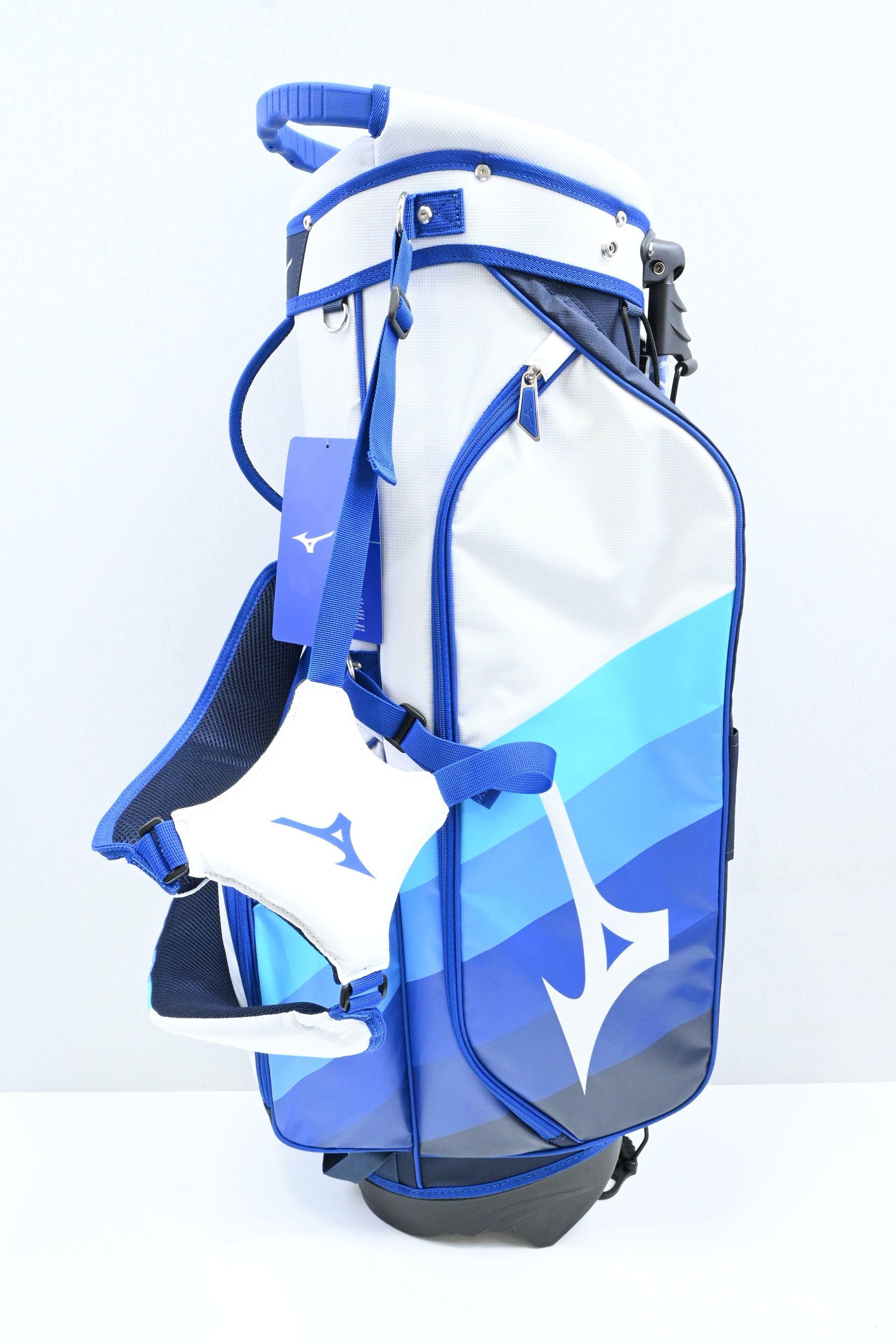 Mizuno Stand Bag / 4-Way / Blue, White