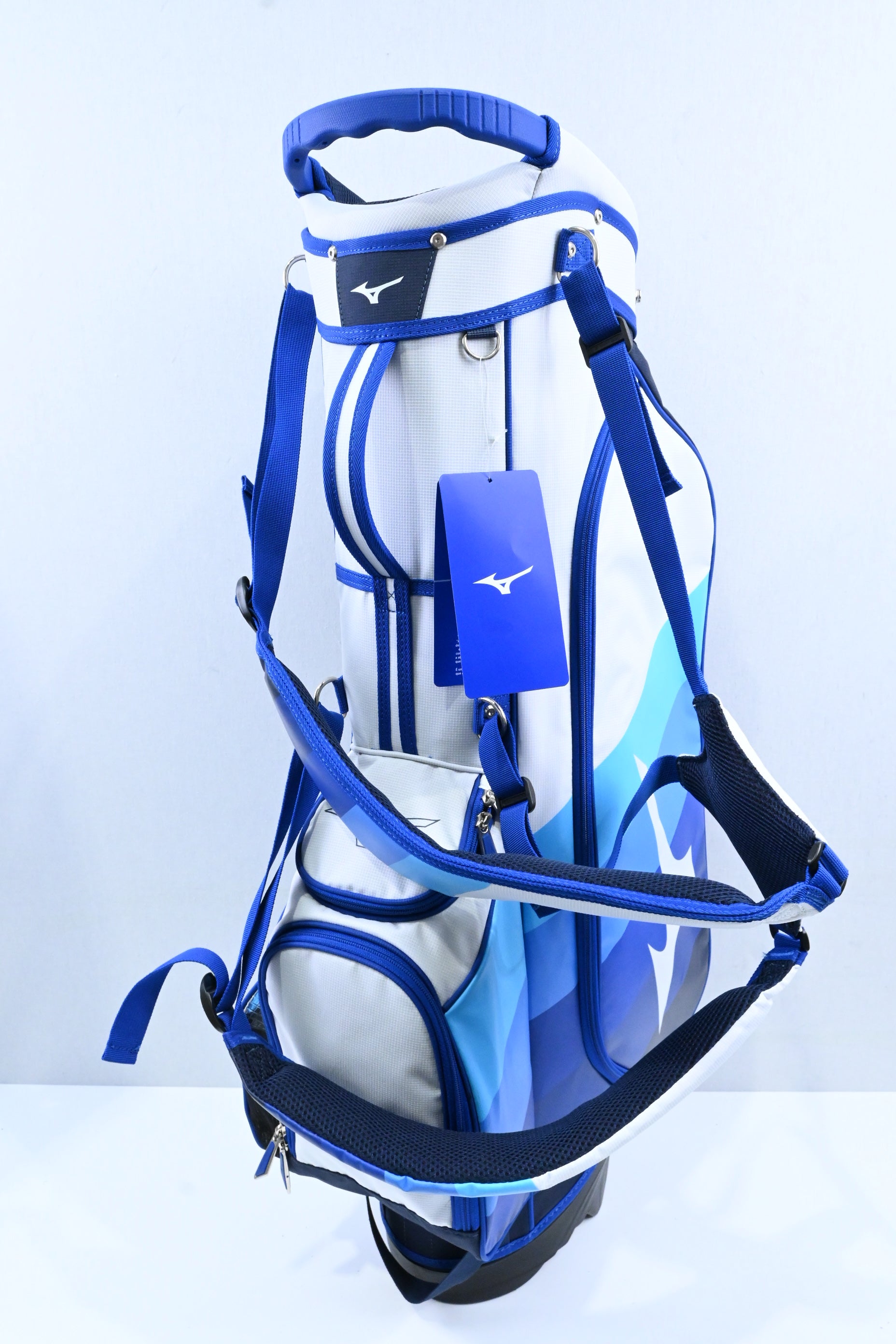 Mizuno Stand Bag / 4-Way / Blue, White