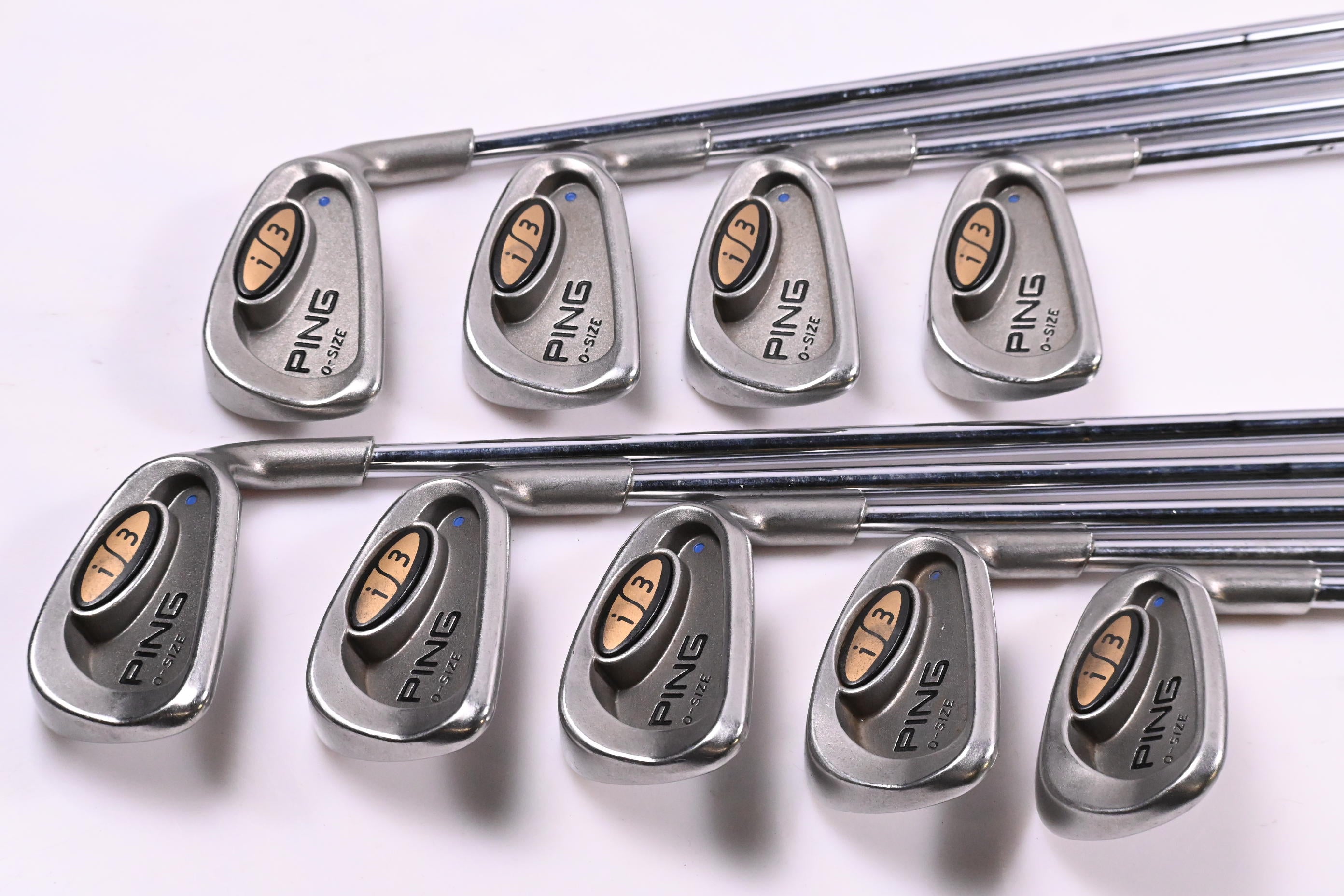 Ping i3 O-Size Irons / 3-PW+SW / Blue Dot / Stiff Flex Ping JZ Shafts