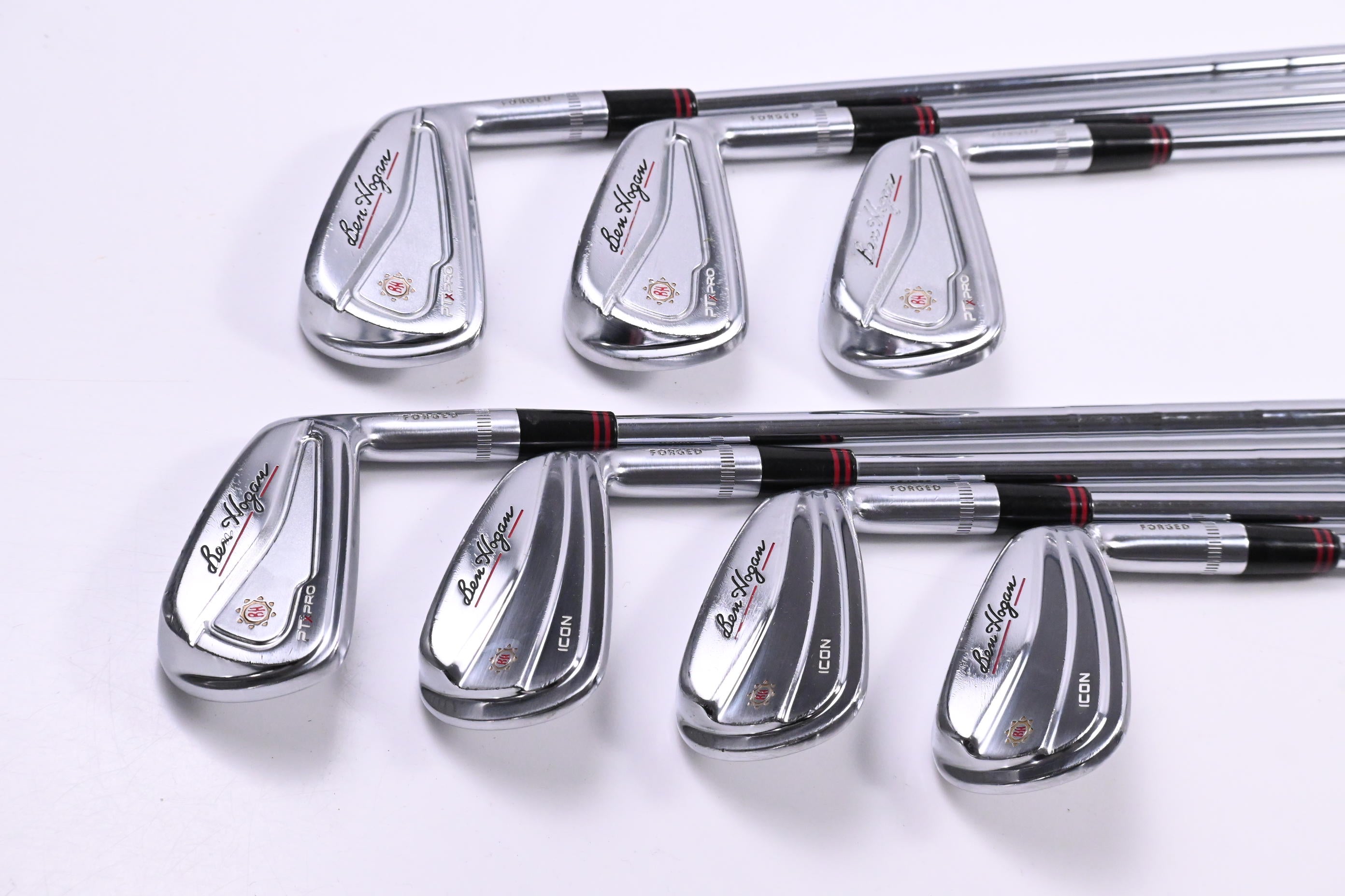 Ben Hogan PTX Pro/Icon Combo Irons / 4-PW / Stiff Flex KBS Tour 120 Shafts