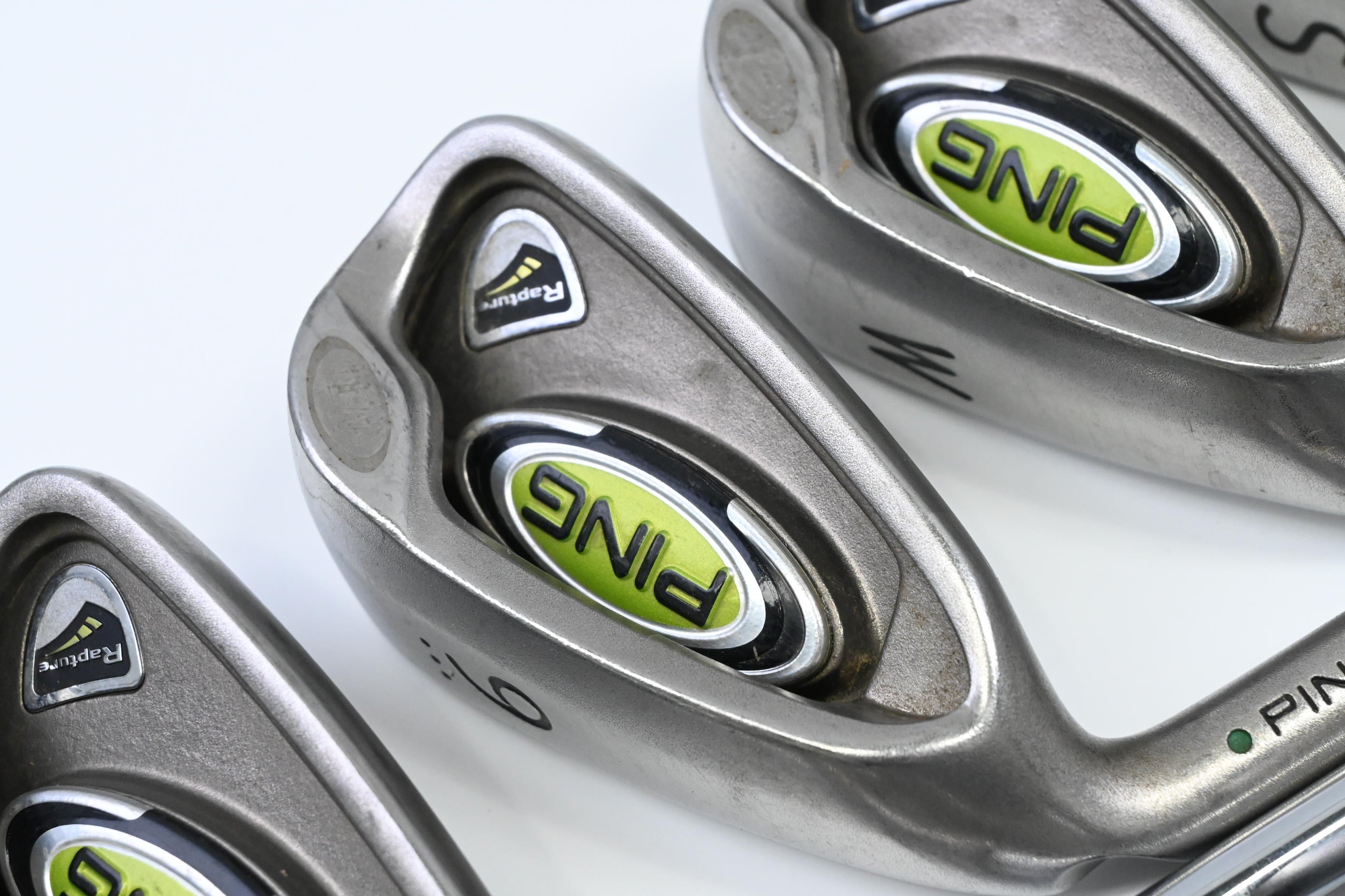 Left Hand Ping Rapture Irons / 3-PW+SW / Green Dot / Regular Flex Ping Steel